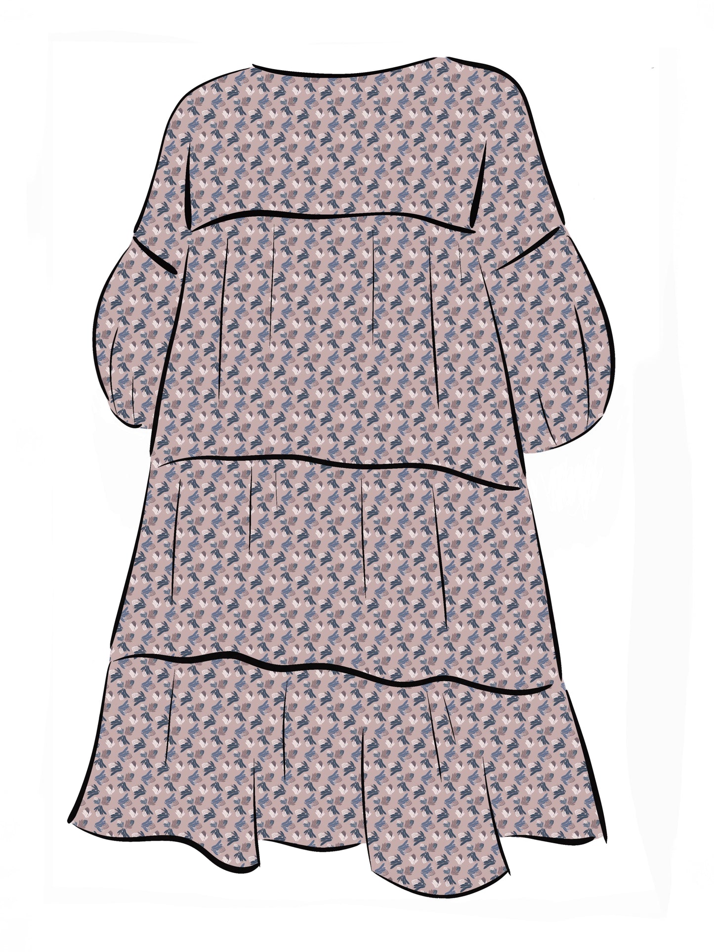 007 DESIGN YOUR OWN Organic Cotton Protea Dress Multicolour
