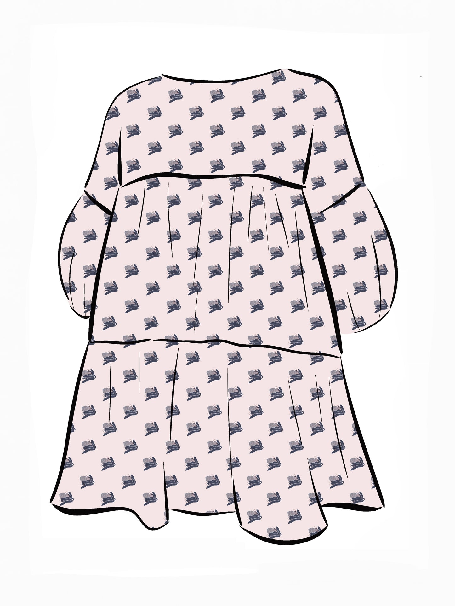 006 DESIGN YOUR OWN Organic Cotton Protea Dress Light Pink