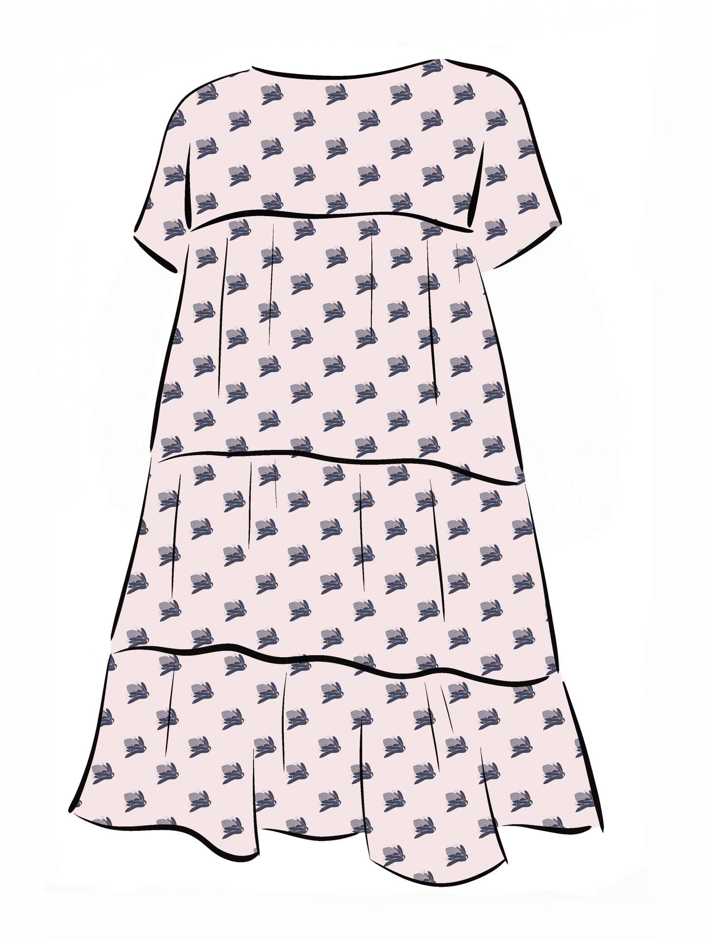 006 DESIGN YOUR OWN Organic Cotton Protea Dress Light Pink