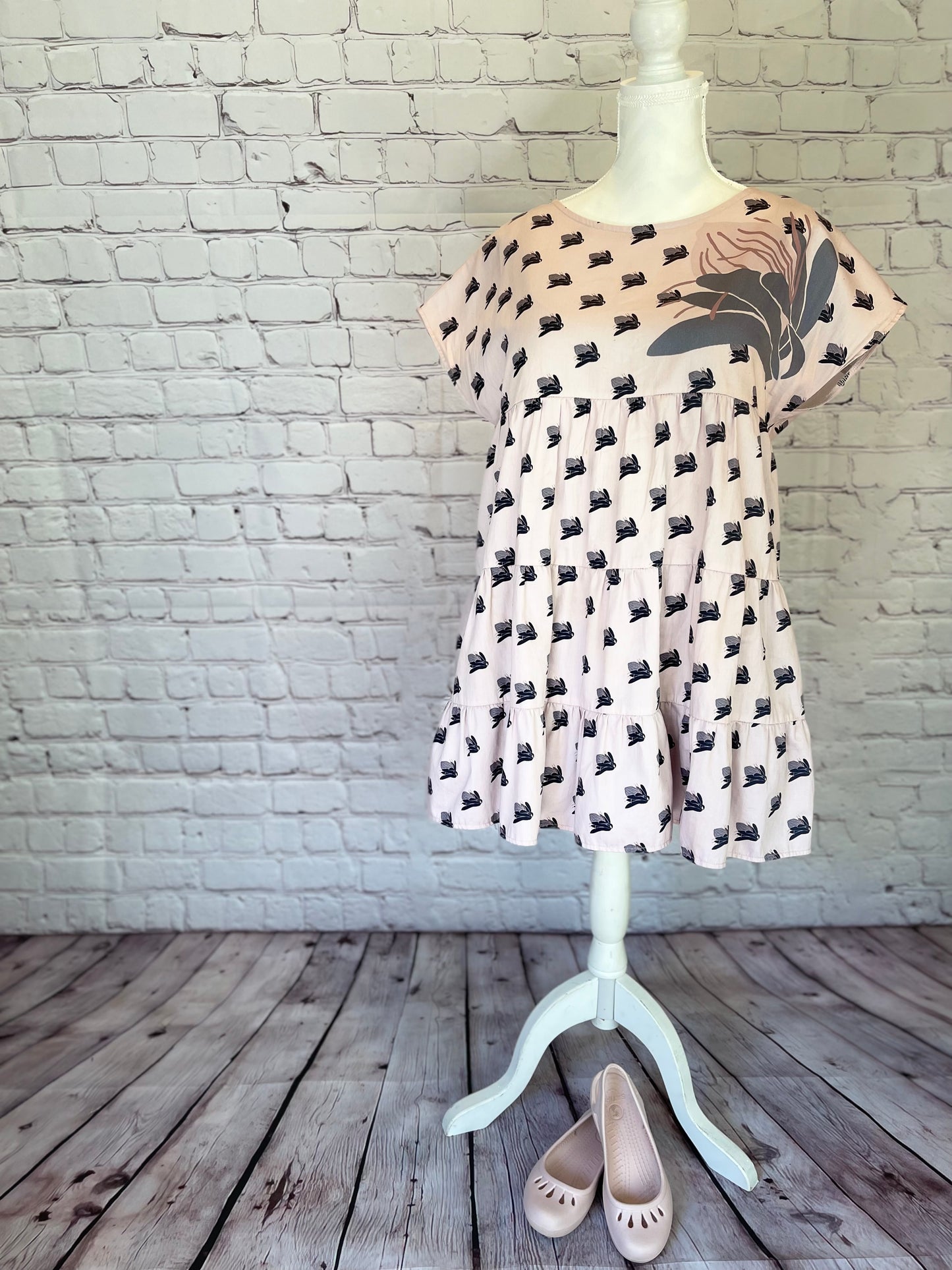 006 DESIGN YOUR OWN Organic Cotton Protea Dress Light Pink
