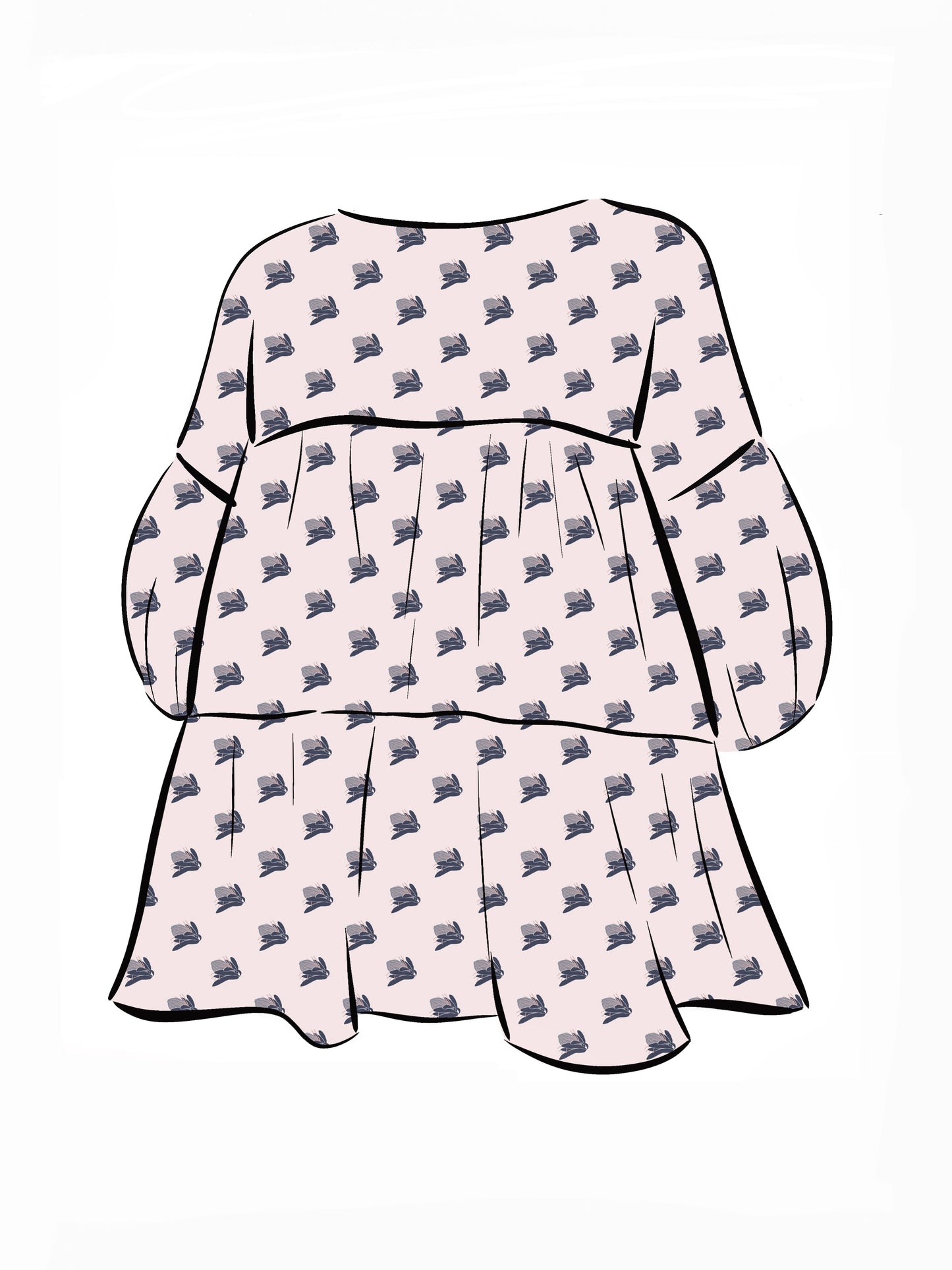 006 DESIGN YOUR OWN Organic Cotton Protea Dress Light Pink