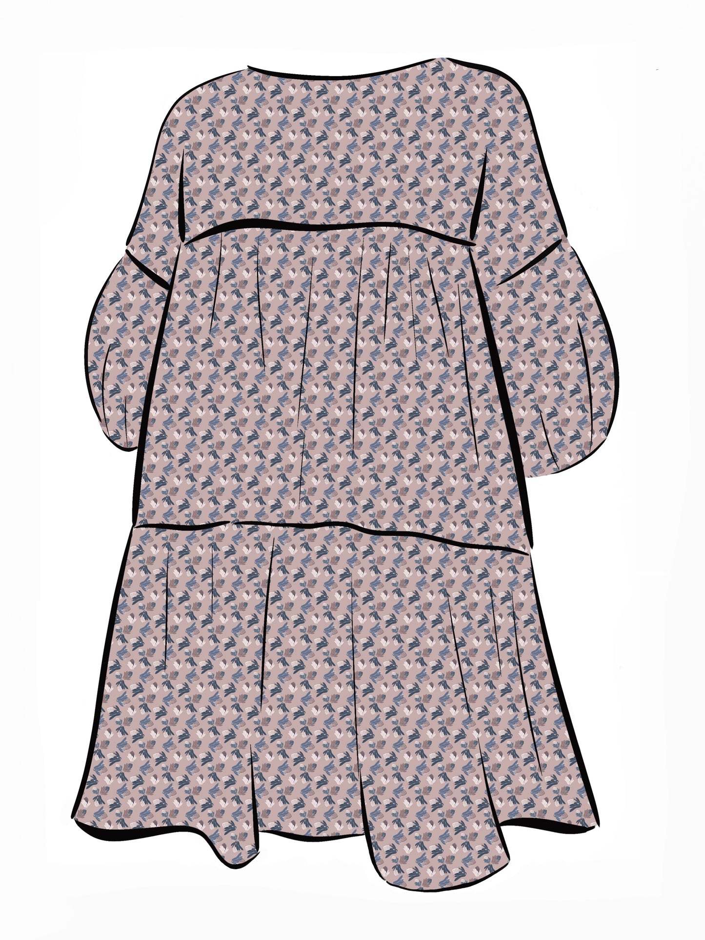 007 DESIGN YOUR OWN Organic Cotton Protea Dress Multicolour