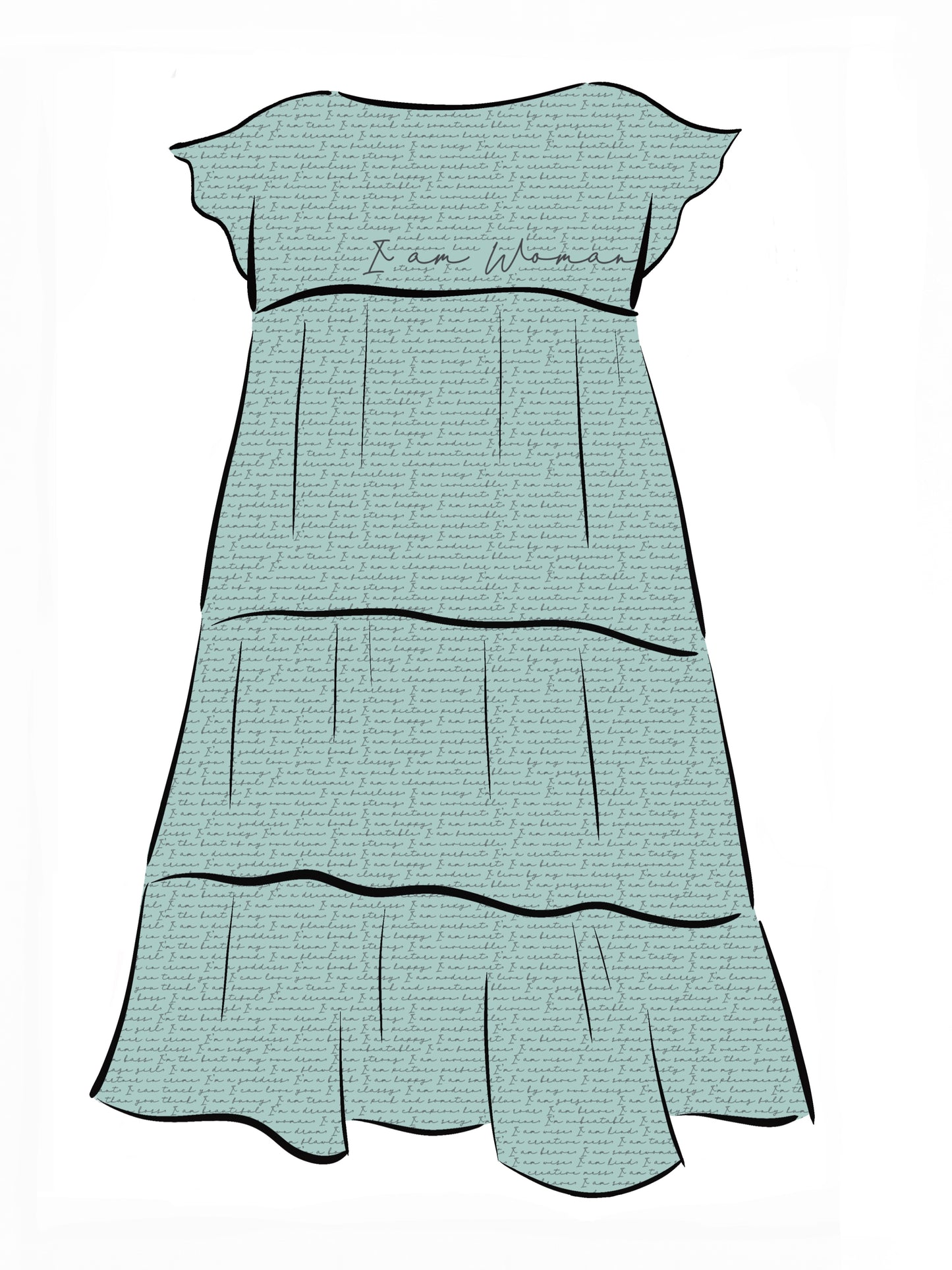 032 DESIGN YOUR OWN Organic Cotton “I am Woman” Dress