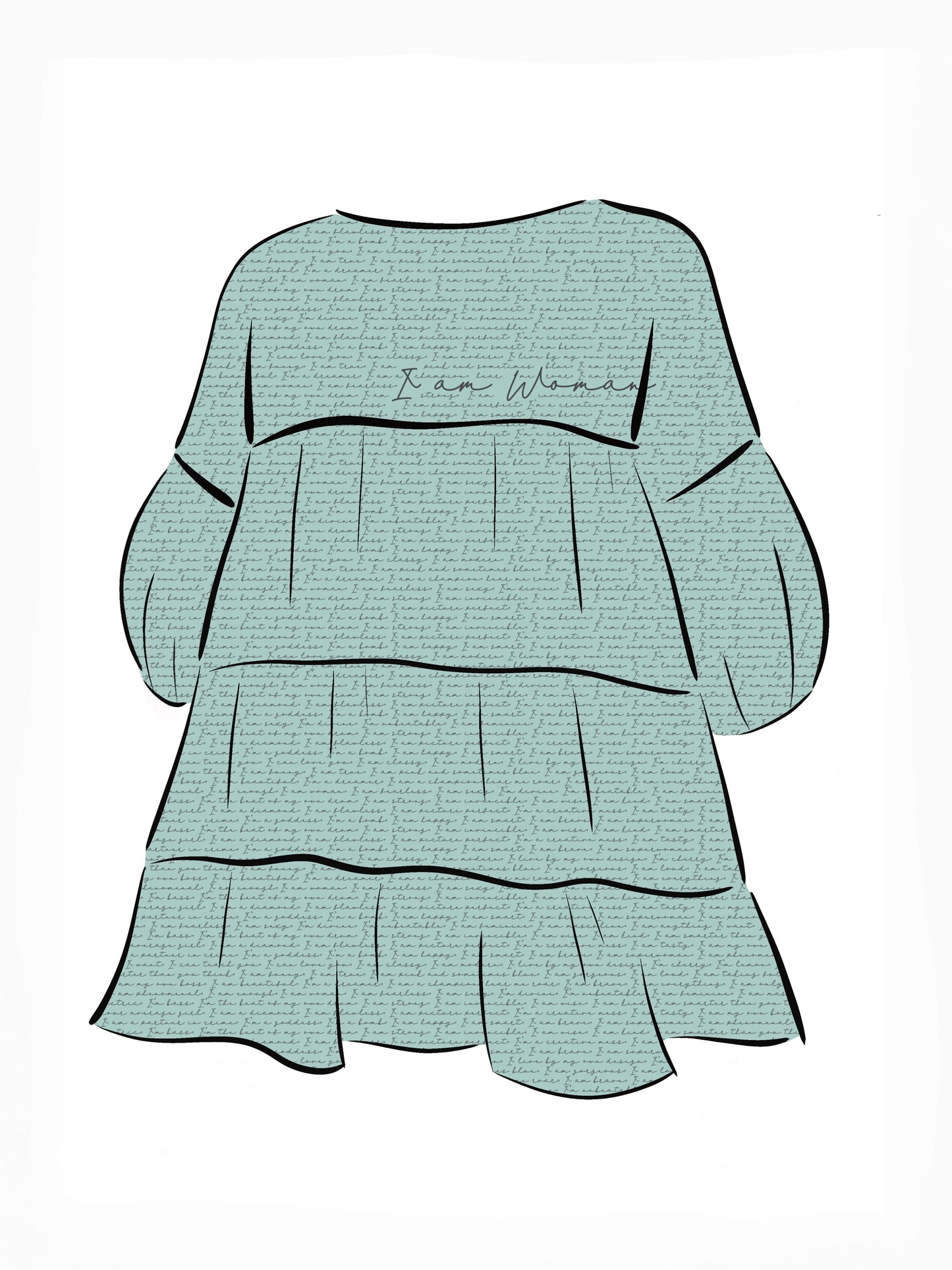 032 DESIGN YOUR OWN Organic Cotton “I am Woman” Dress