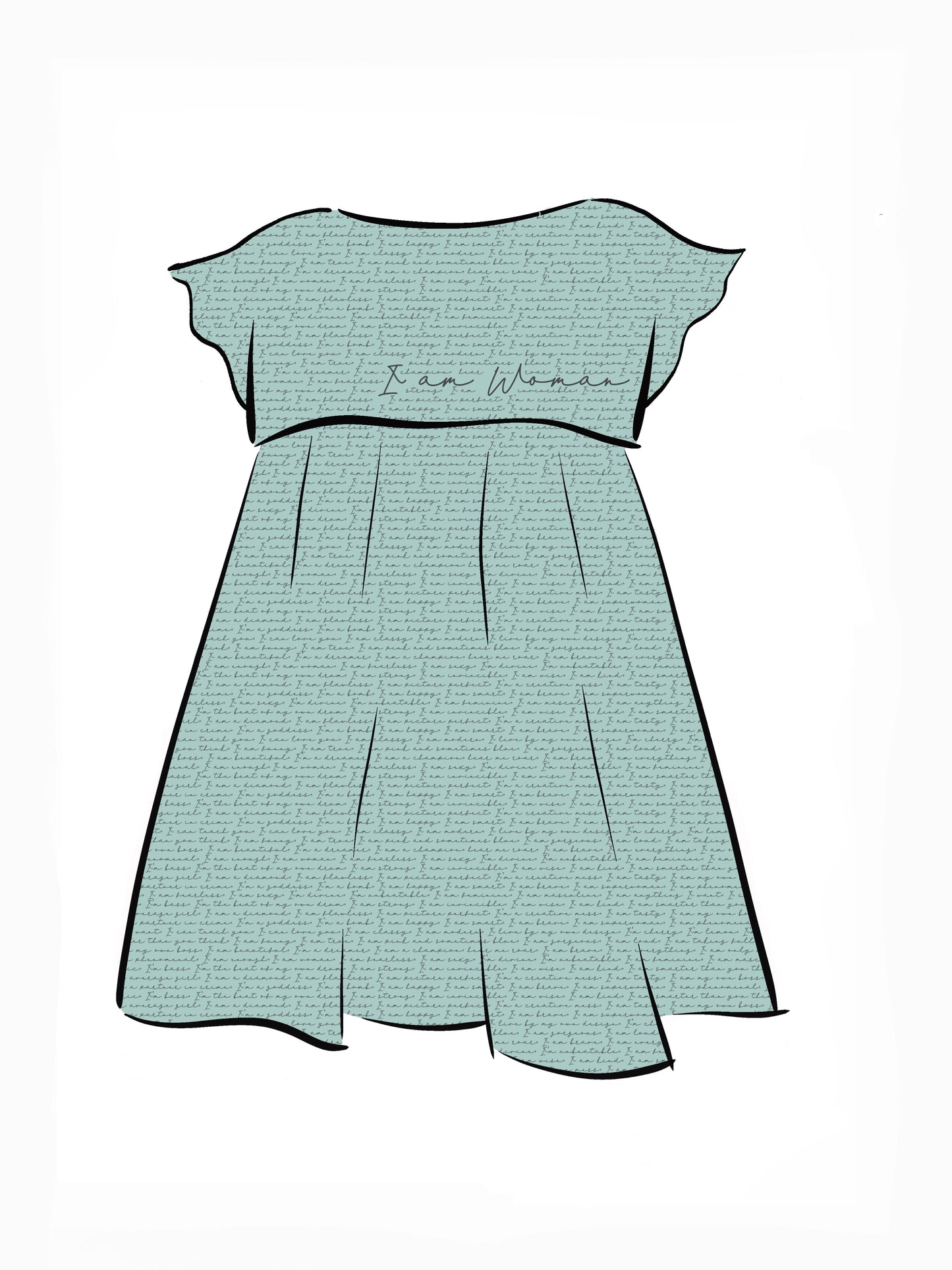 032 DESIGN YOUR OWN Organic Cotton “I am Woman” Dress