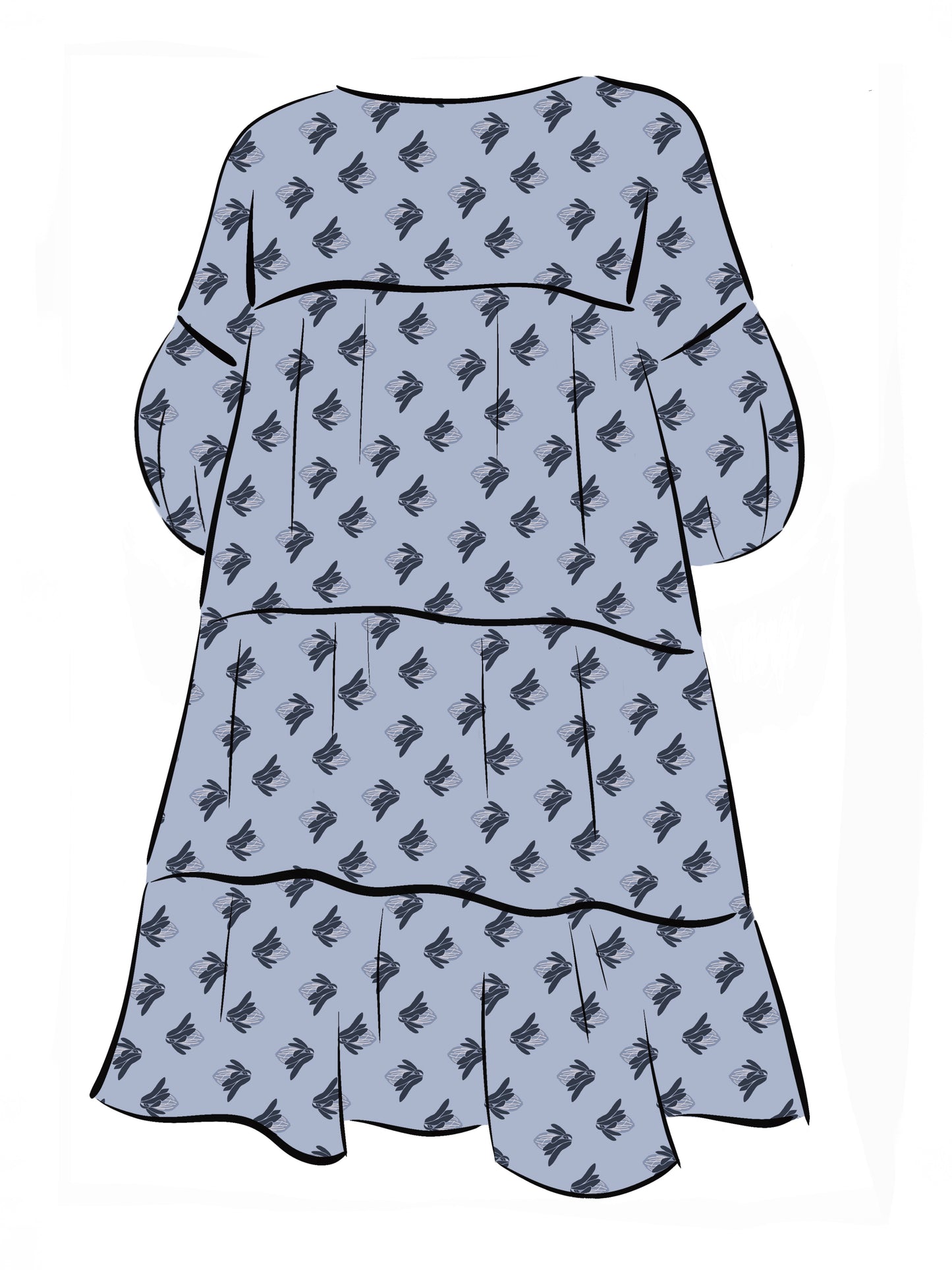 008 DESIGN YOUR OWN Organic Cotton “Protea” Dress Lilac