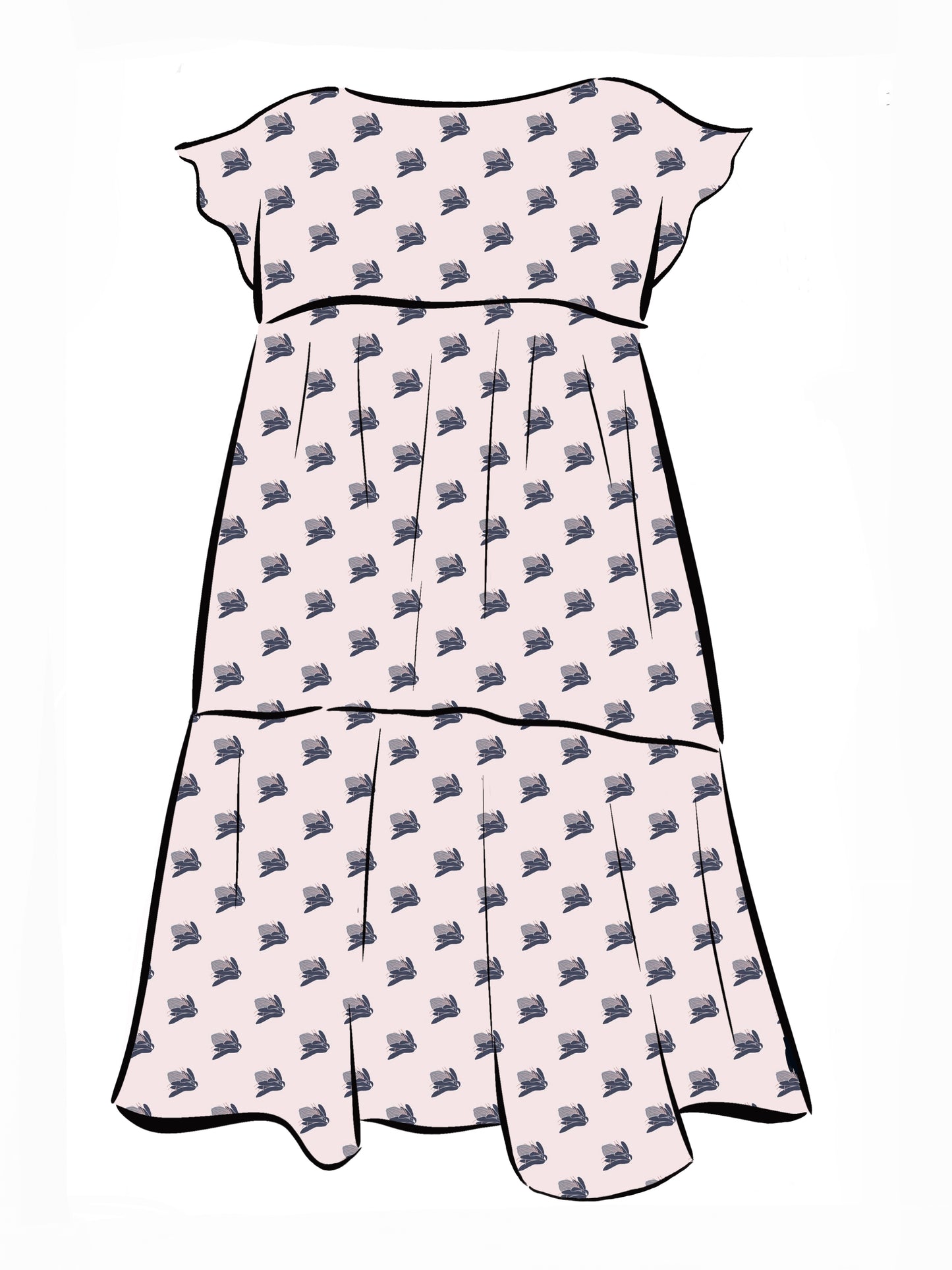 006 DESIGN YOUR OWN Organic Cotton Protea Dress Light Pink