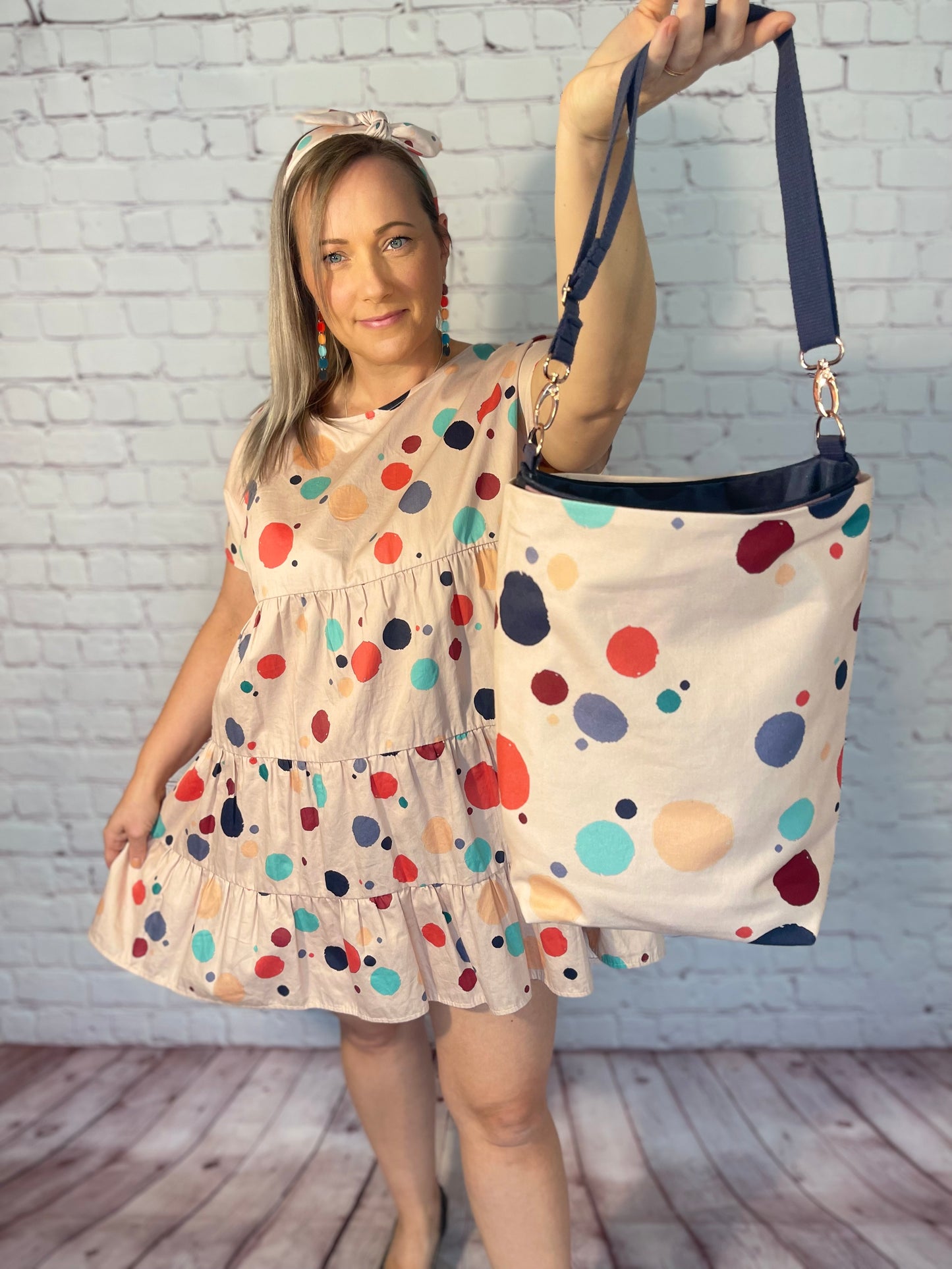 014 Organic Cotton Rainbow & Polka Dots Bags