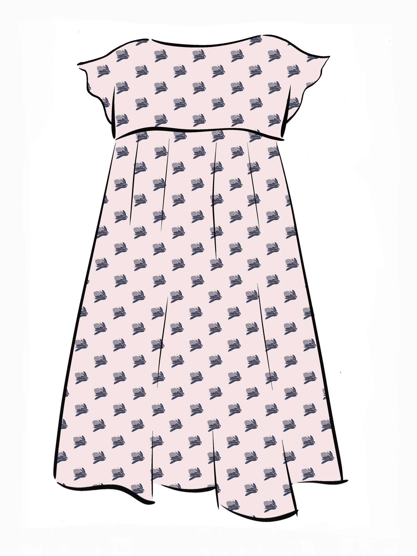 006 DESIGN YOUR OWN Organic Cotton Protea Dress Light Pink