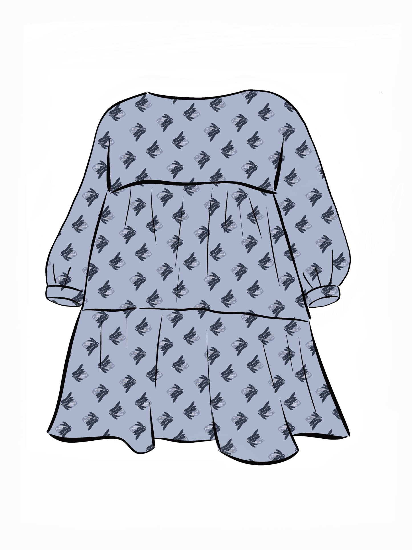 008 DESIGN YOUR OWN Organic Cotton “Protea” Dress Lilac