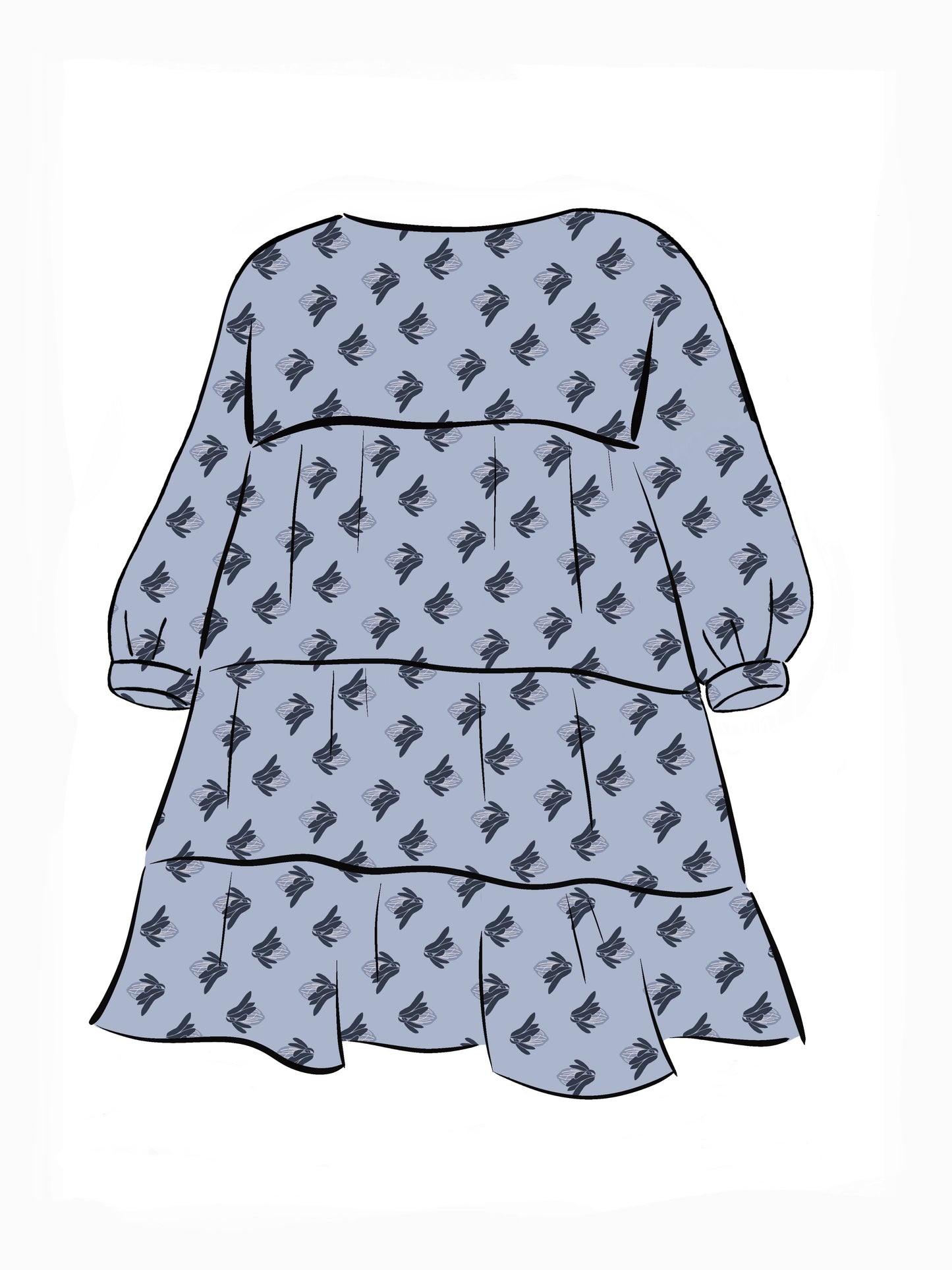 008 DESIGN YOUR OWN Organic Cotton “Protea” Dress Lilac