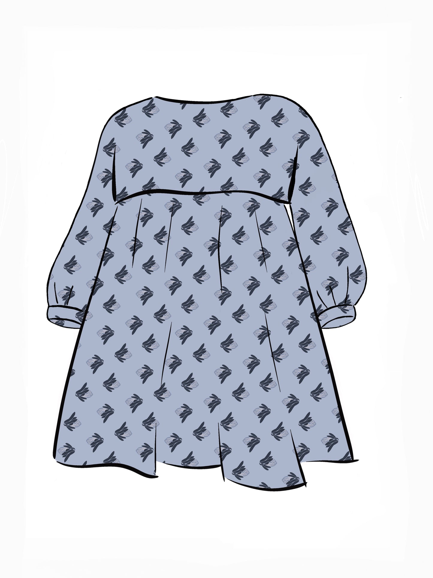 008 DESIGN YOUR OWN Organic Cotton “Protea” Dress Lilac