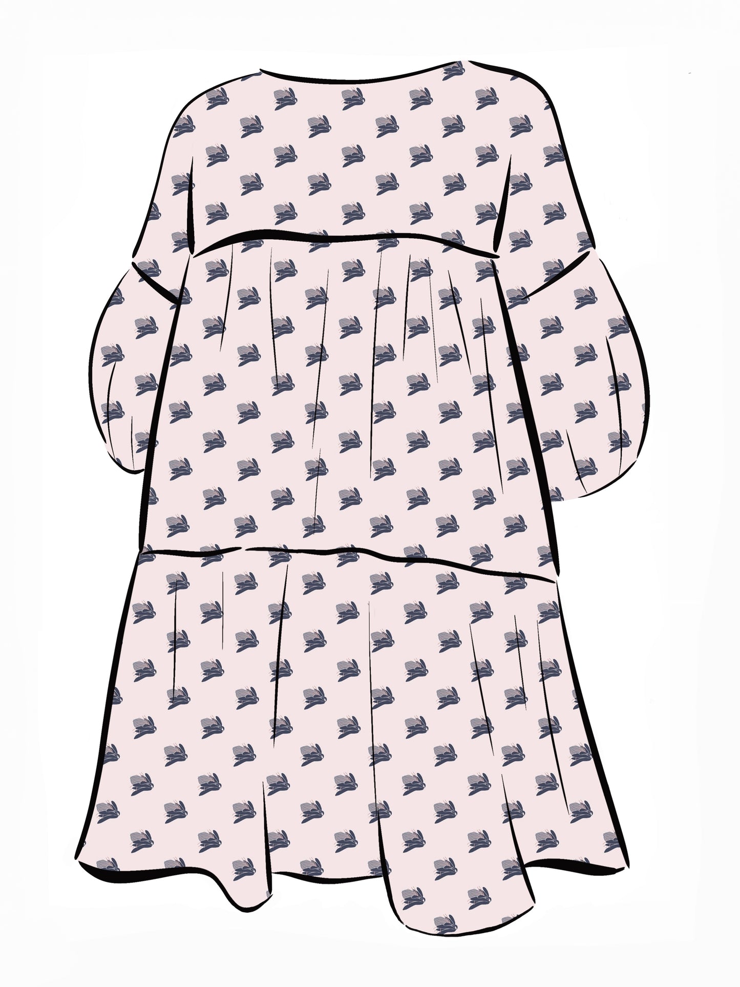 006 DESIGN YOUR OWN Organic Cotton Protea Dress Light Pink