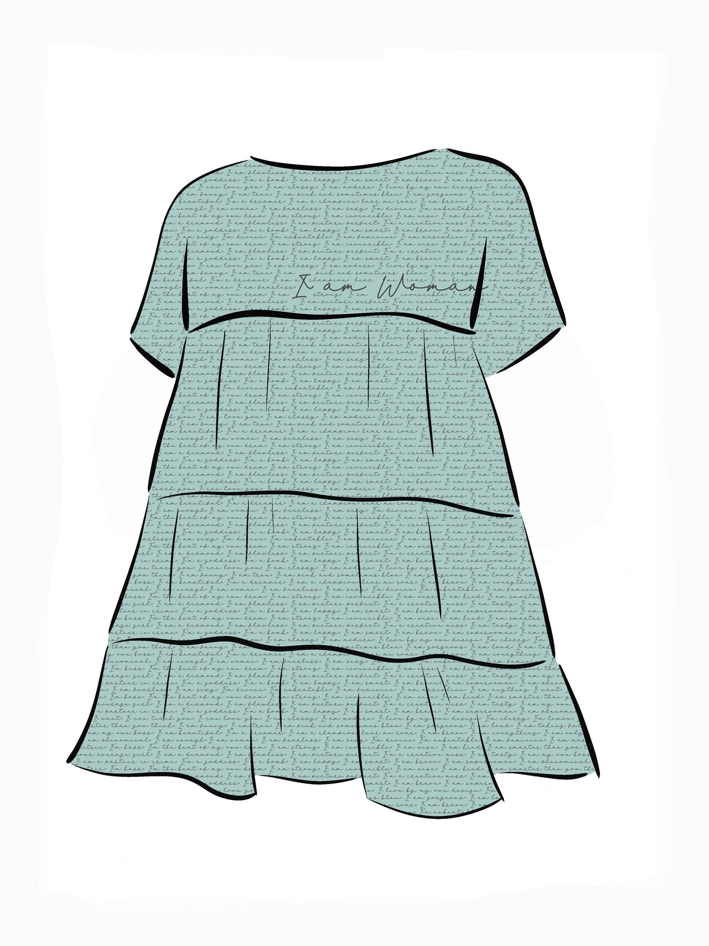 032 DESIGN YOUR OWN Organic Cotton “I am Woman” Dress