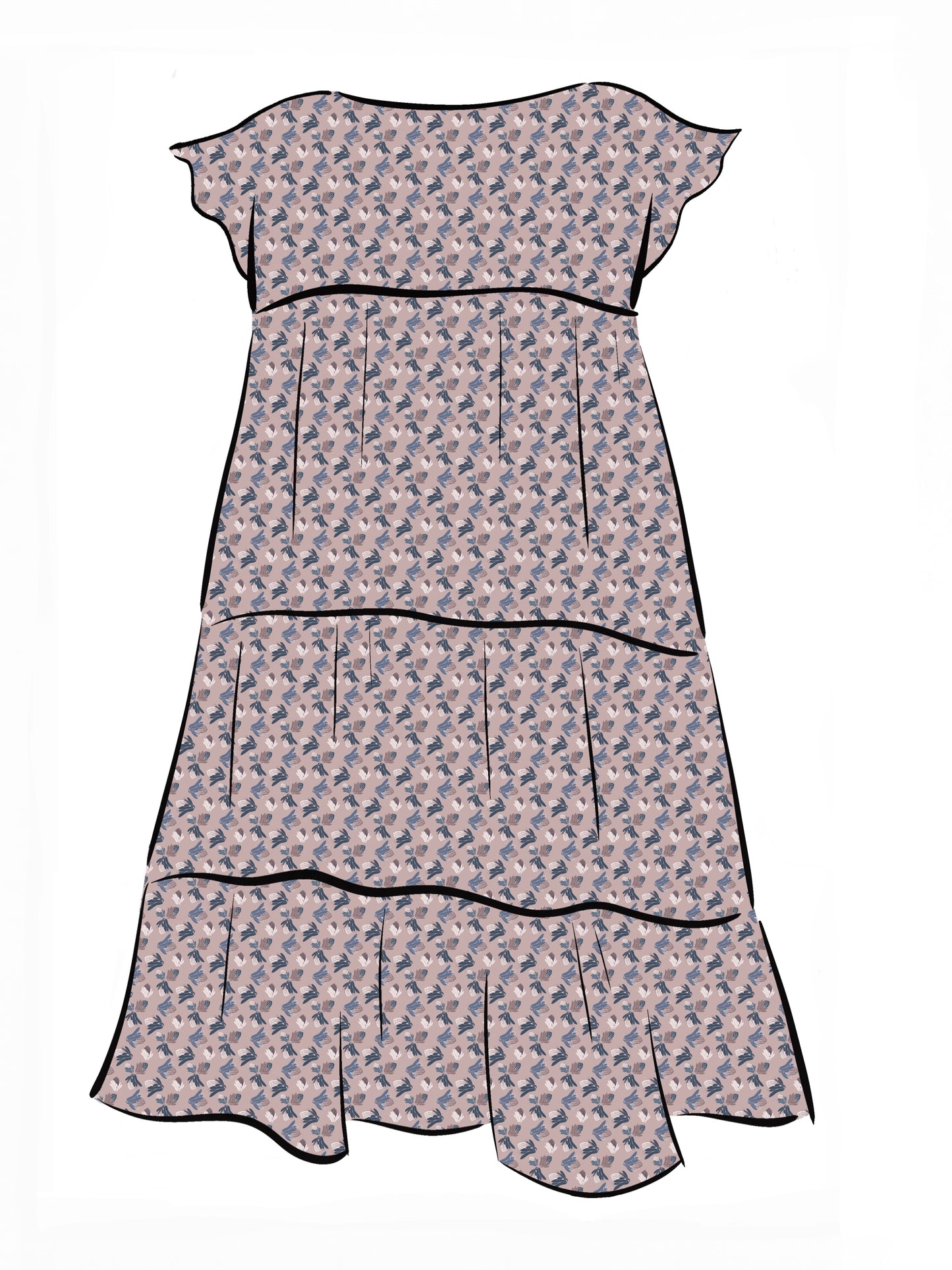 007 DESIGN YOUR OWN Organic Cotton Protea Dress Multicolour