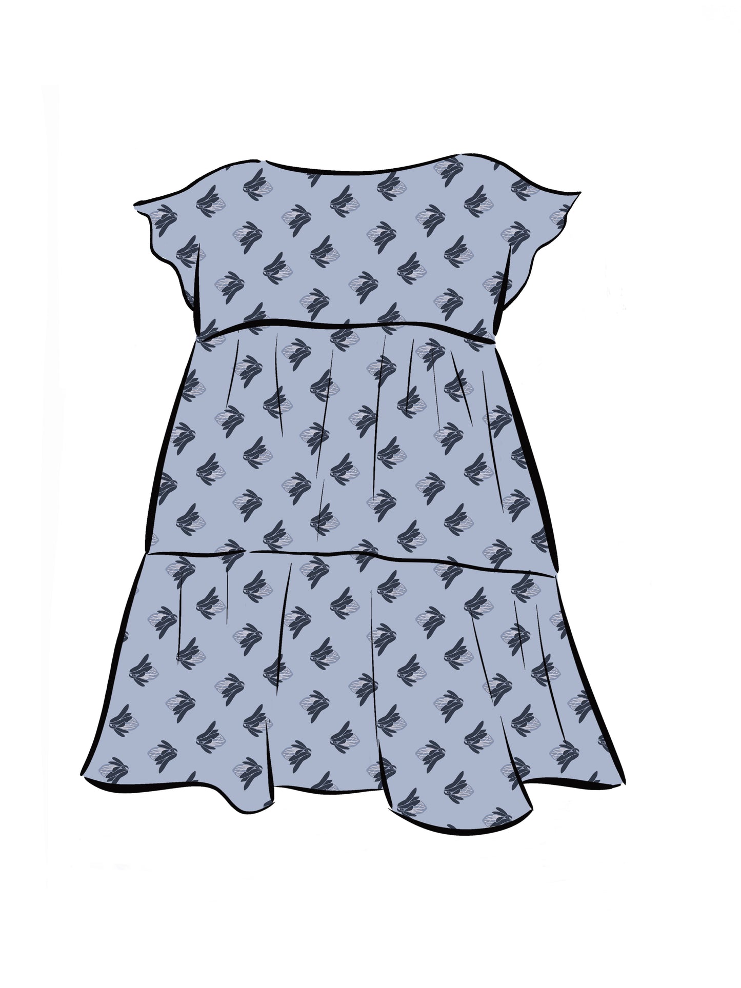 008 DESIGN YOUR OWN Organic Cotton “Protea” Dress Lilac
