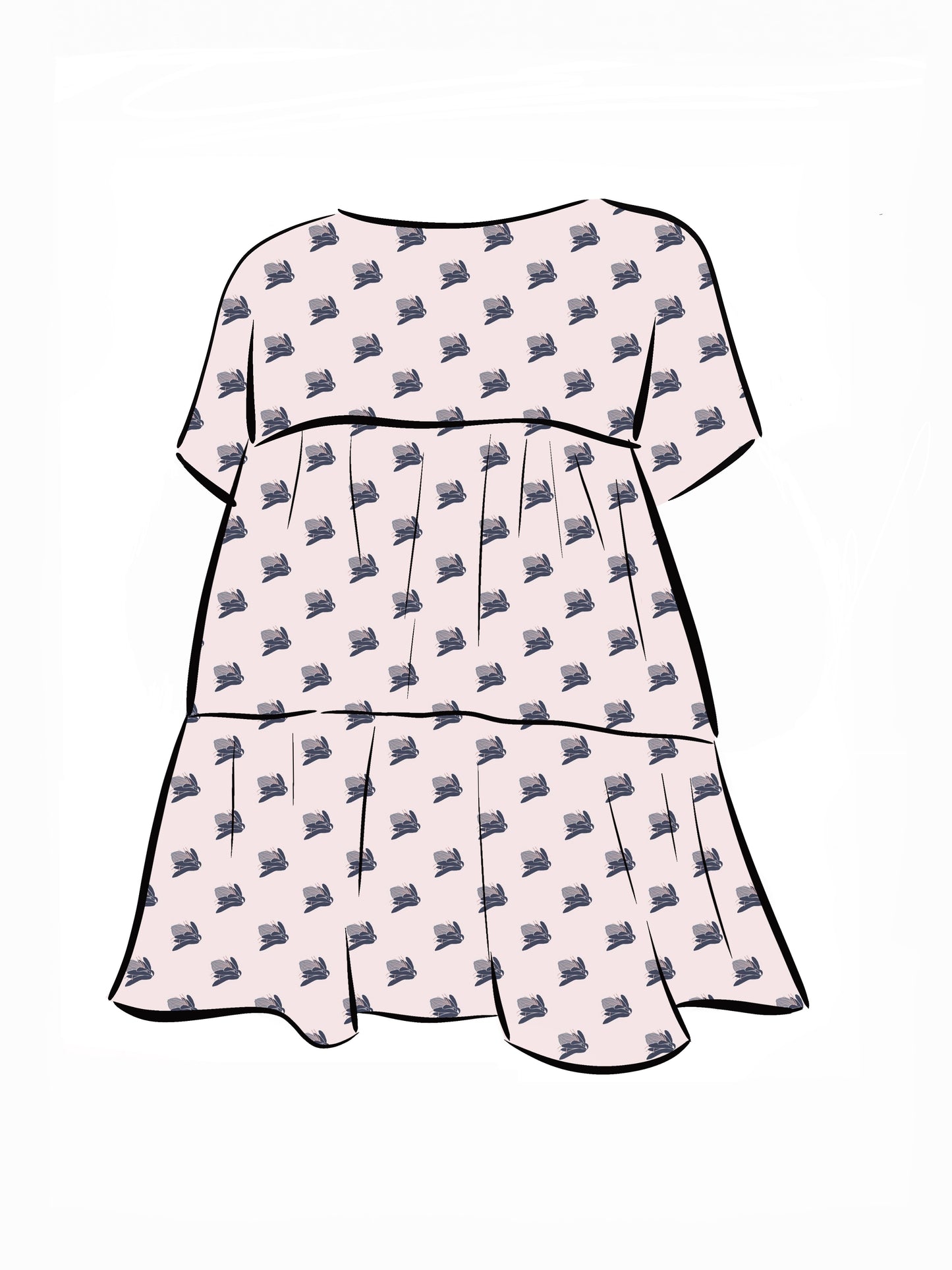 006 DESIGN YOUR OWN Organic Cotton Protea Dress Light Pink