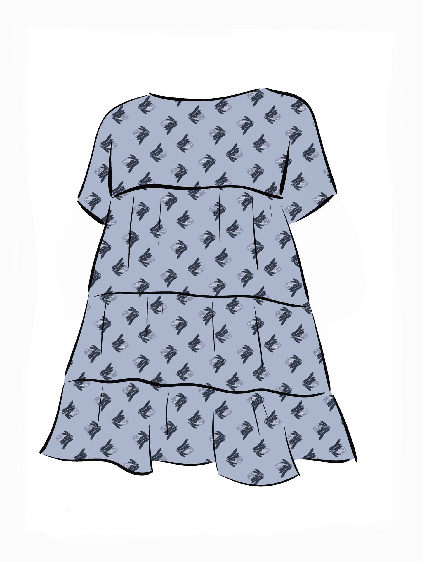 008 DESIGN YOUR OWN Organic Cotton “Protea” Dress Lilac