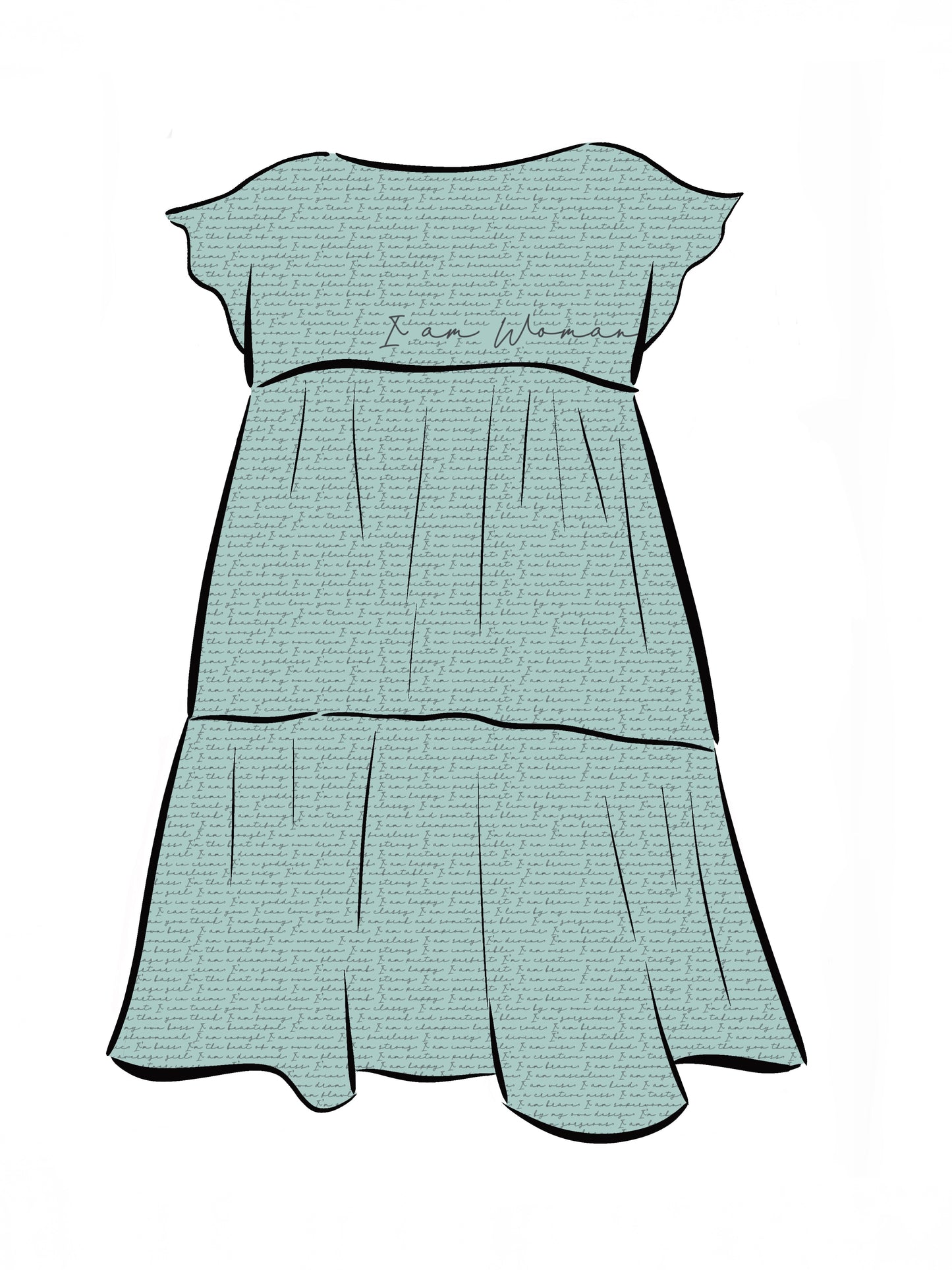 032 DESIGN YOUR OWN Organic Cotton “I am Woman” Dress