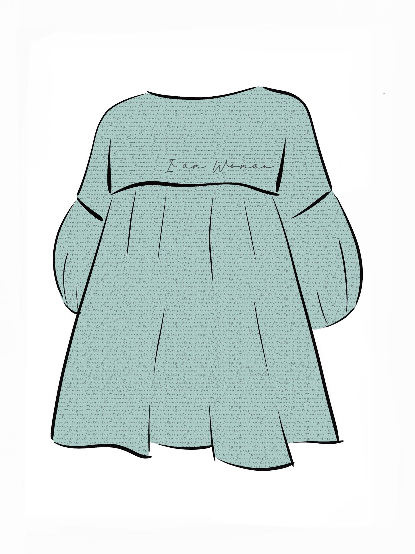 032 DESIGN YOUR OWN Organic Cotton “I am Woman” Dress