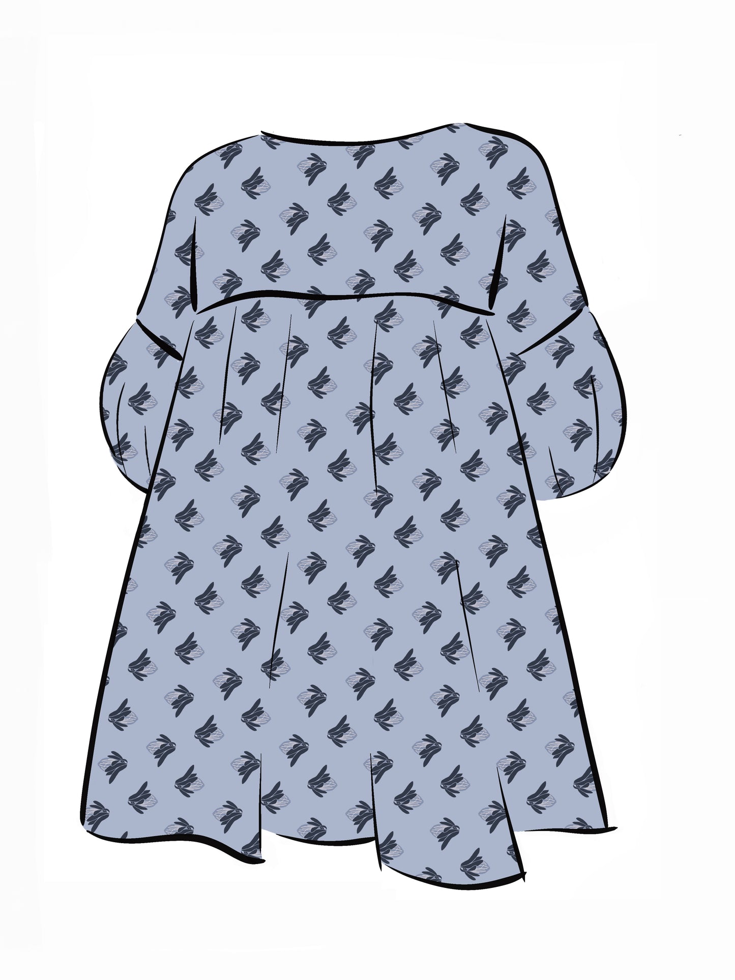 008 DESIGN YOUR OWN Organic Cotton “Protea” Dress Lilac