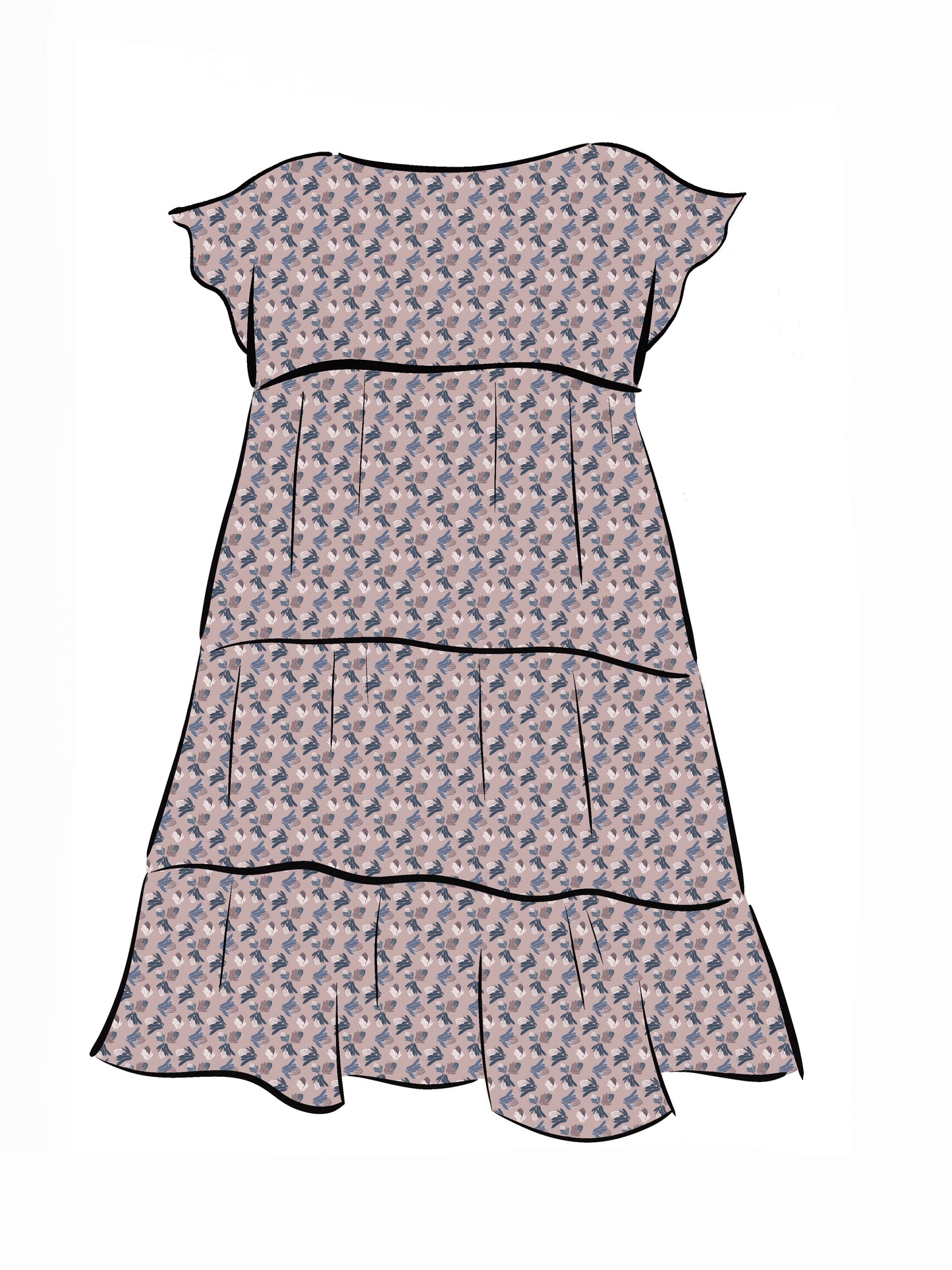 007 DESIGN YOUR OWN Organic Cotton Protea Dress Multicolour