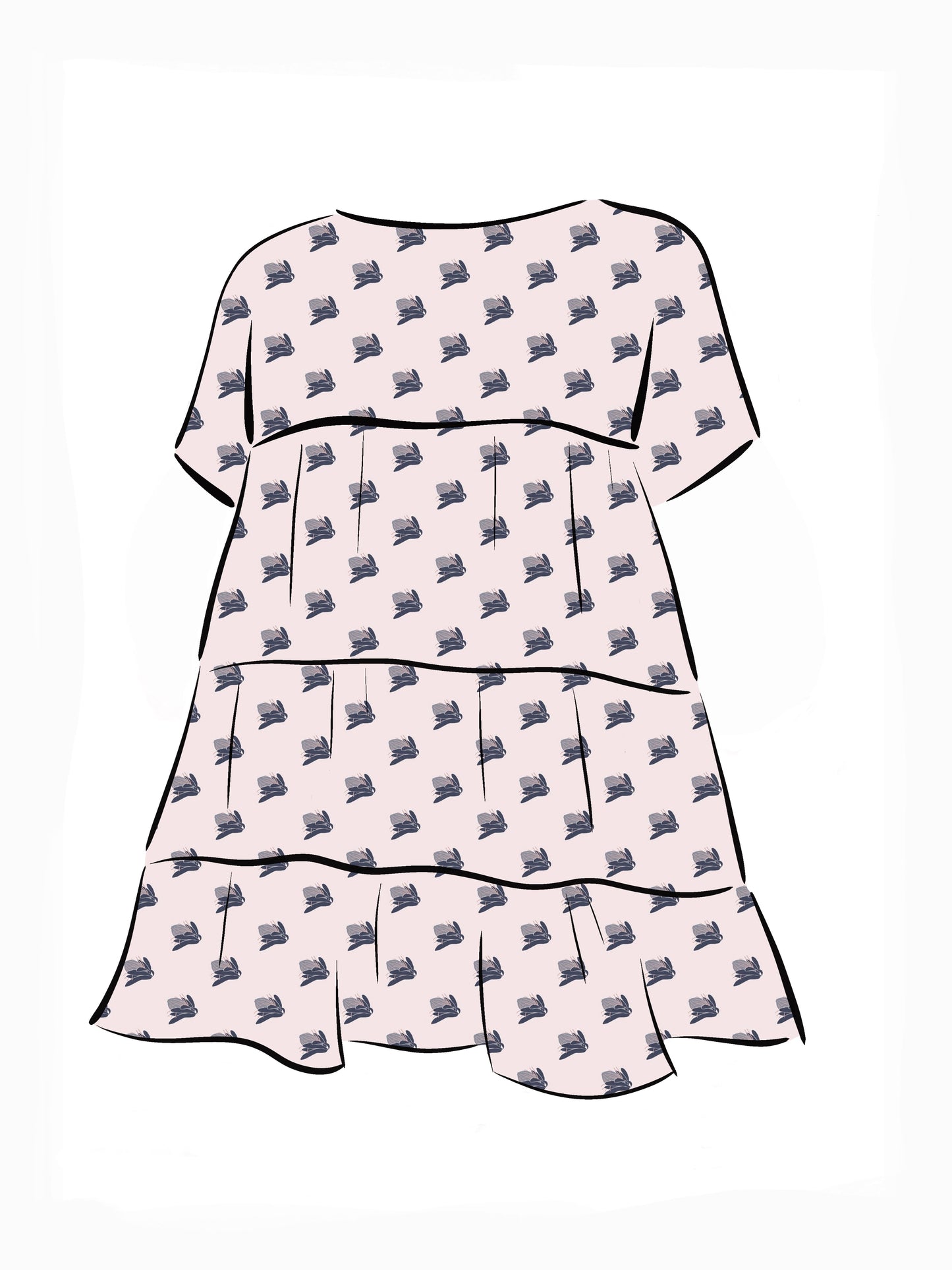 006 DESIGN YOUR OWN Organic Cotton Protea Dress Light Pink