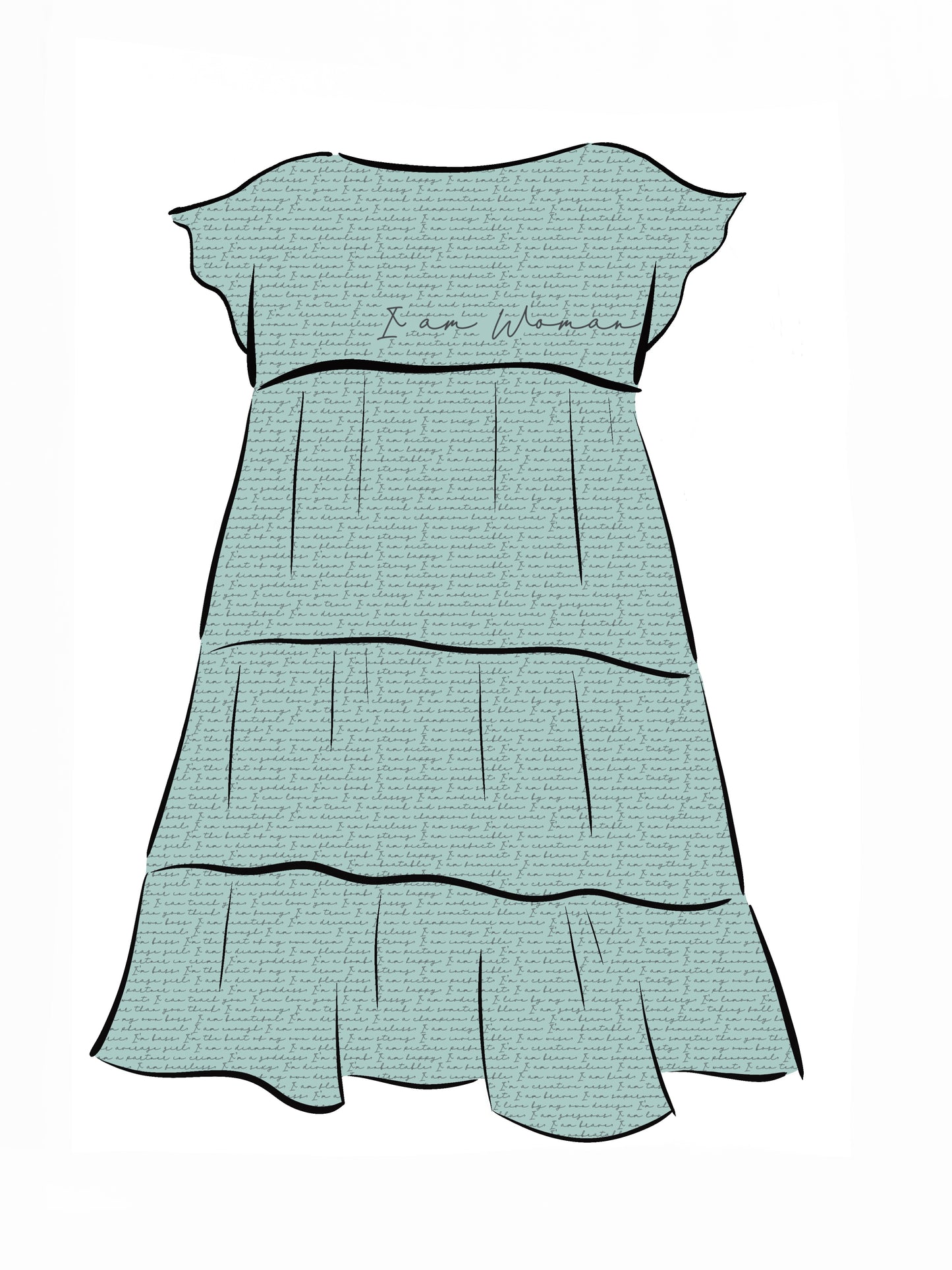 032 DESIGN YOUR OWN Organic Cotton “I am Woman” Dress