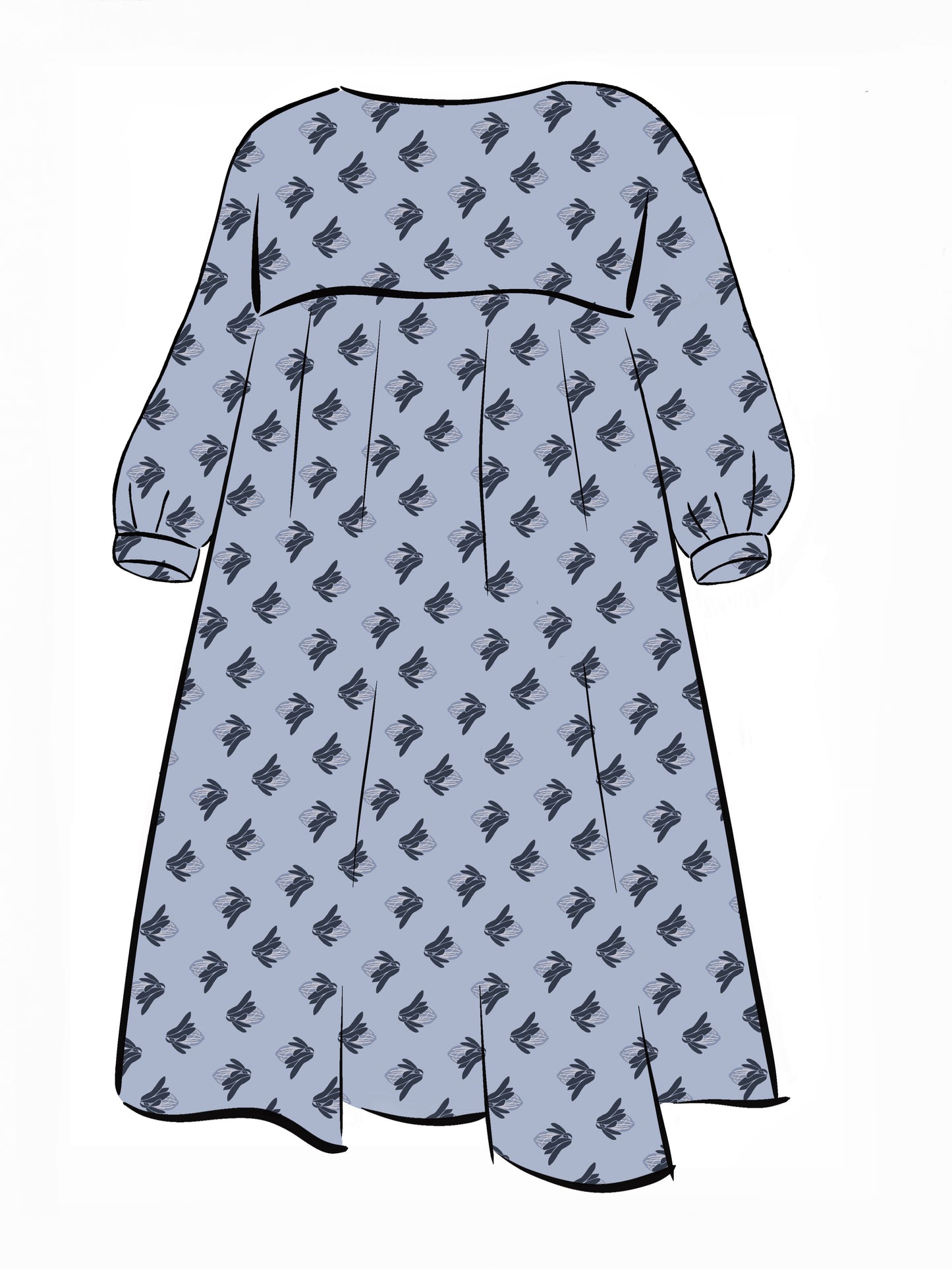 008 DESIGN YOUR OWN Organic Cotton “Protea” Dress Lilac