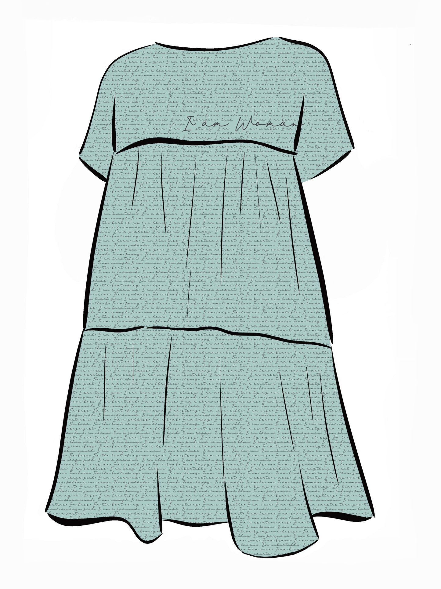 032 DESIGN YOUR OWN Organic Cotton “I am Woman” Dress