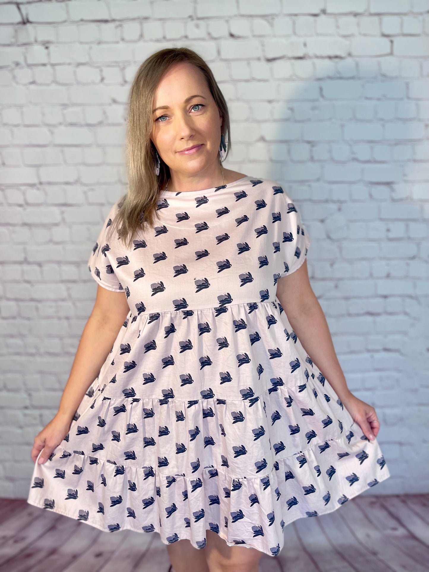 006 DESIGN YOUR OWN Organic Cotton Protea Dress Light Pink