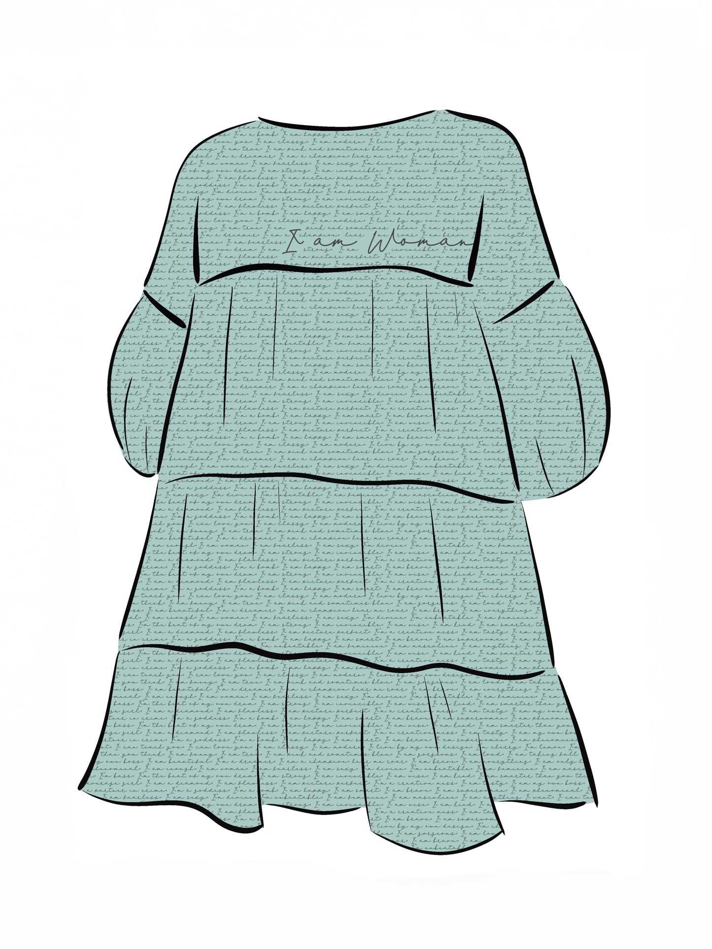 032 DESIGN YOUR OWN Organic Cotton “I am Woman” Dress