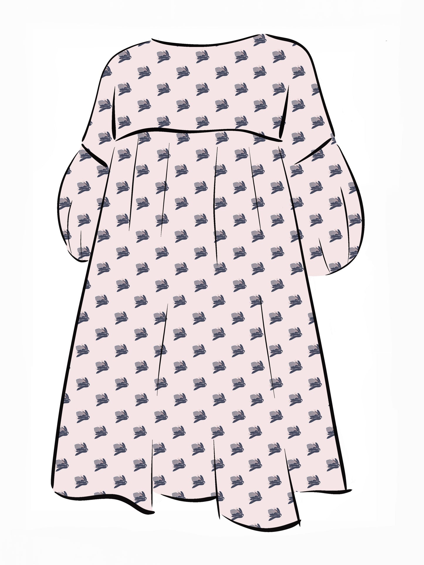 006 DESIGN YOUR OWN Organic Cotton Protea Dress Light Pink