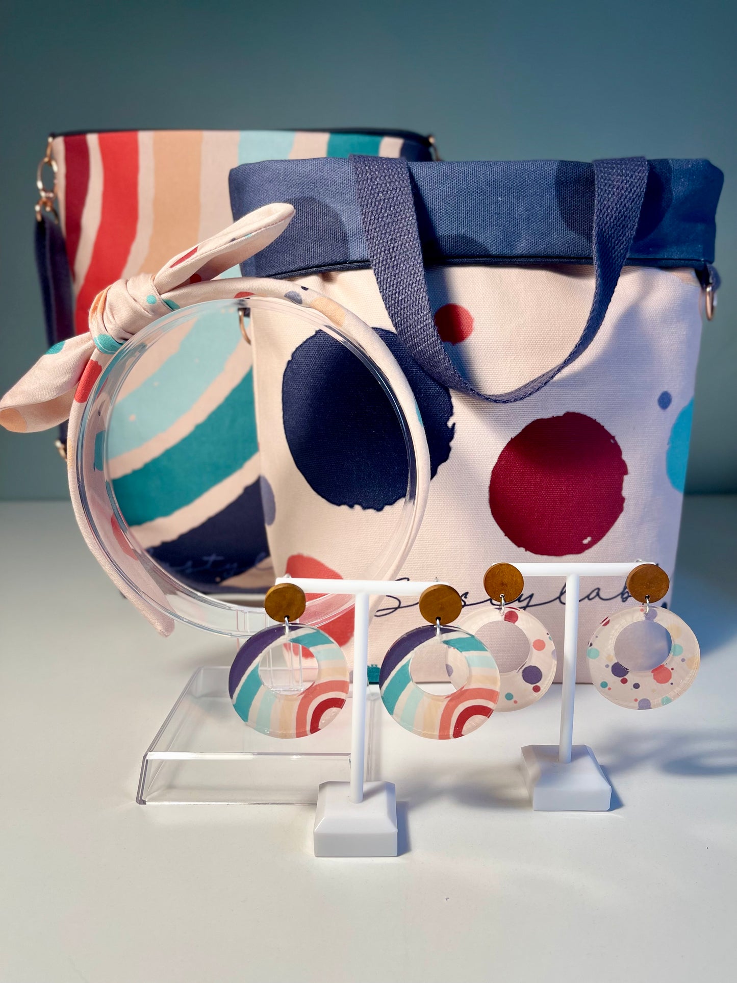 014 Organic Cotton Rainbow & Polka Dots Bags