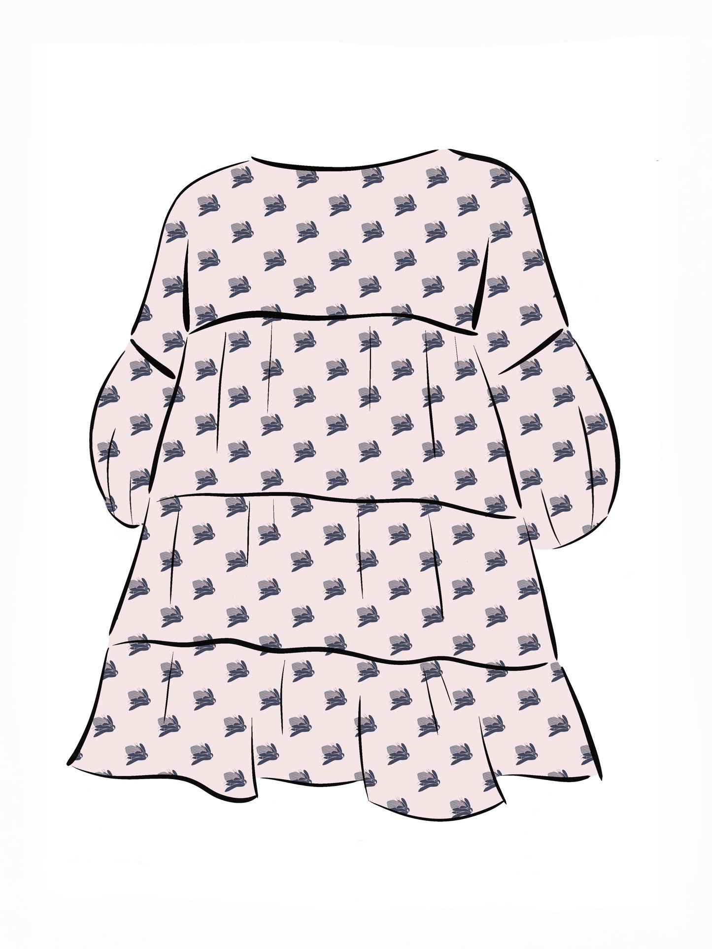 006 DESIGN YOUR OWN Organic Cotton Protea Dress Light Pink
