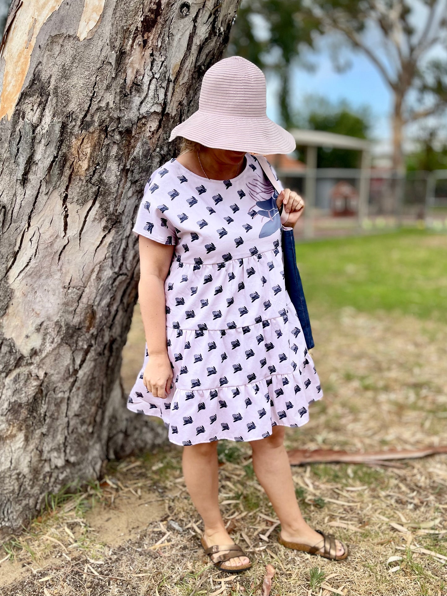 006 DESIGN YOUR OWN Organic Cotton Protea Dress Light Pink