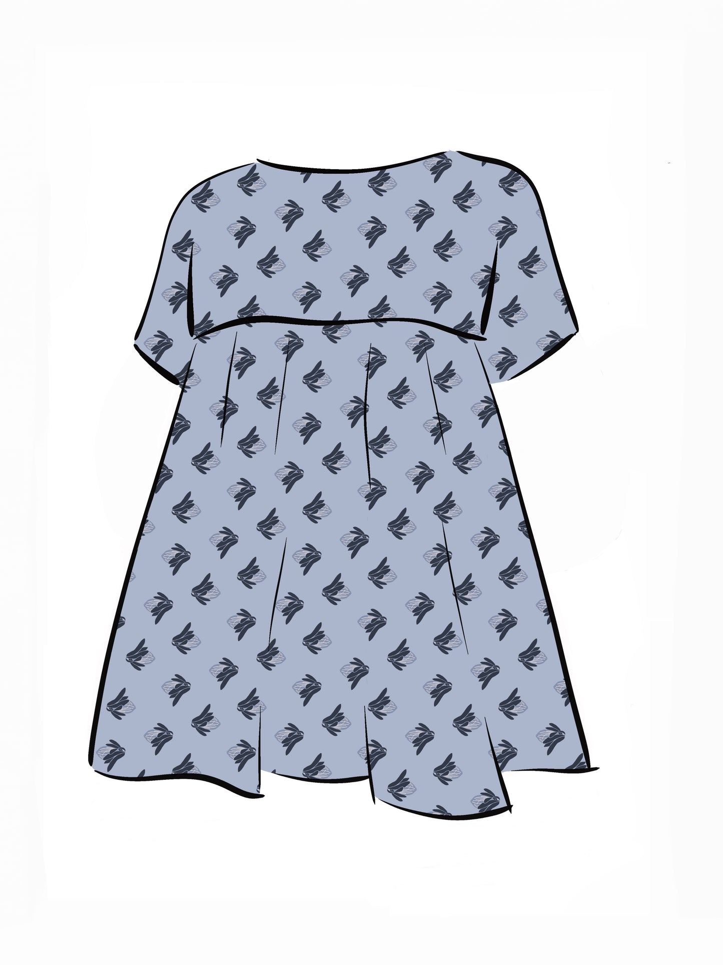 008 DESIGN YOUR OWN Organic Cotton “Protea” Dress Lilac