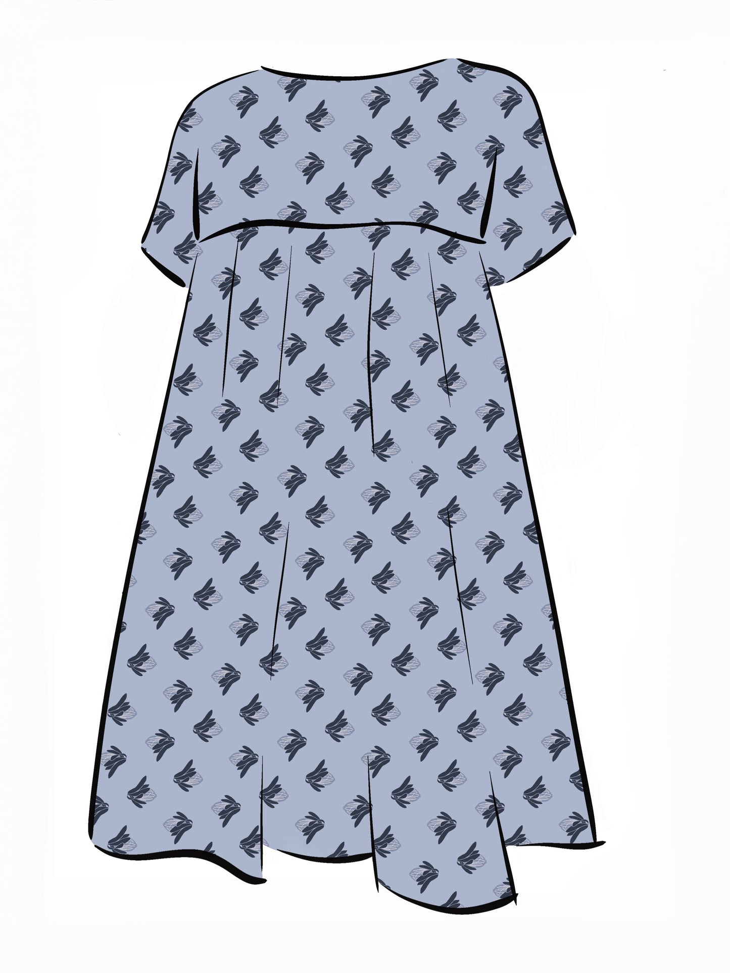 008 DESIGN YOUR OWN Organic Cotton “Protea” Dress Lilac
