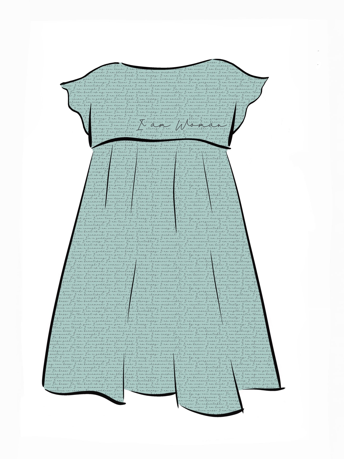 032 DESIGN YOUR OWN Organic Cotton “I am Woman” Dress