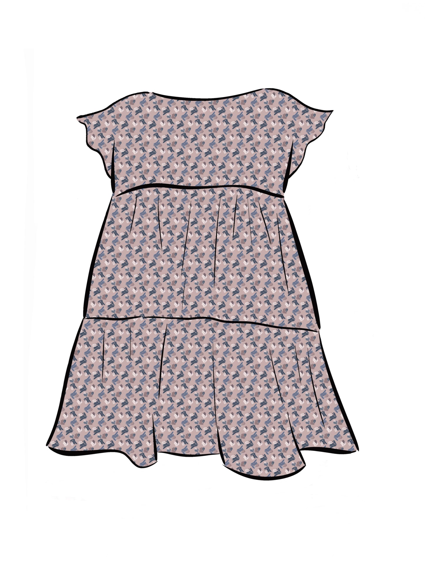 007 DESIGN YOUR OWN Organic Cotton Protea Dress Multicolour