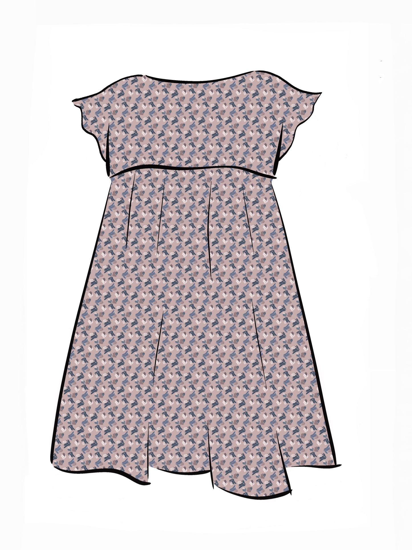 007 DESIGN YOUR OWN Organic Cotton Protea Dress Multicolour