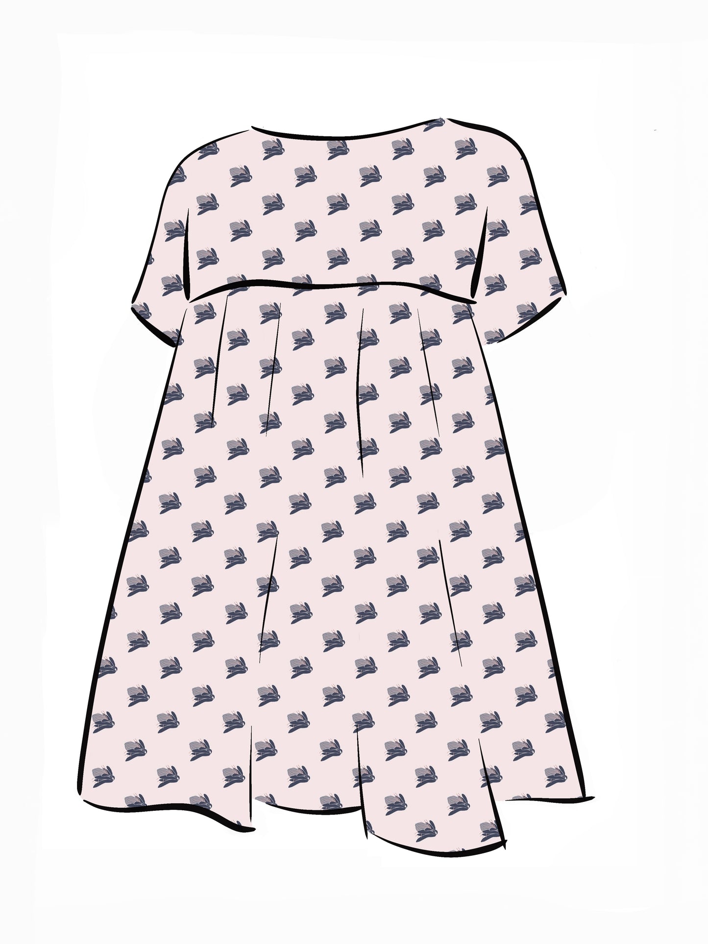 006 DESIGN YOUR OWN Organic Cotton Protea Dress Light Pink