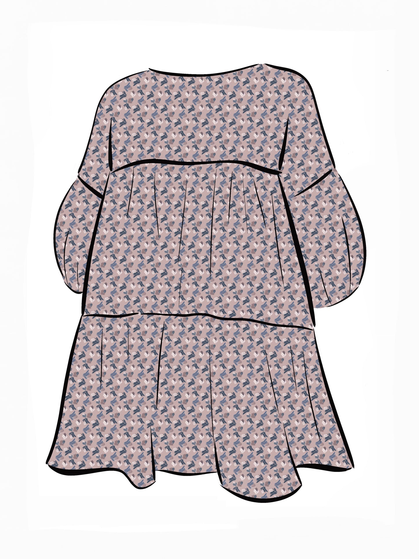 007 DESIGN YOUR OWN Organic Cotton Protea Dress Multicolour
