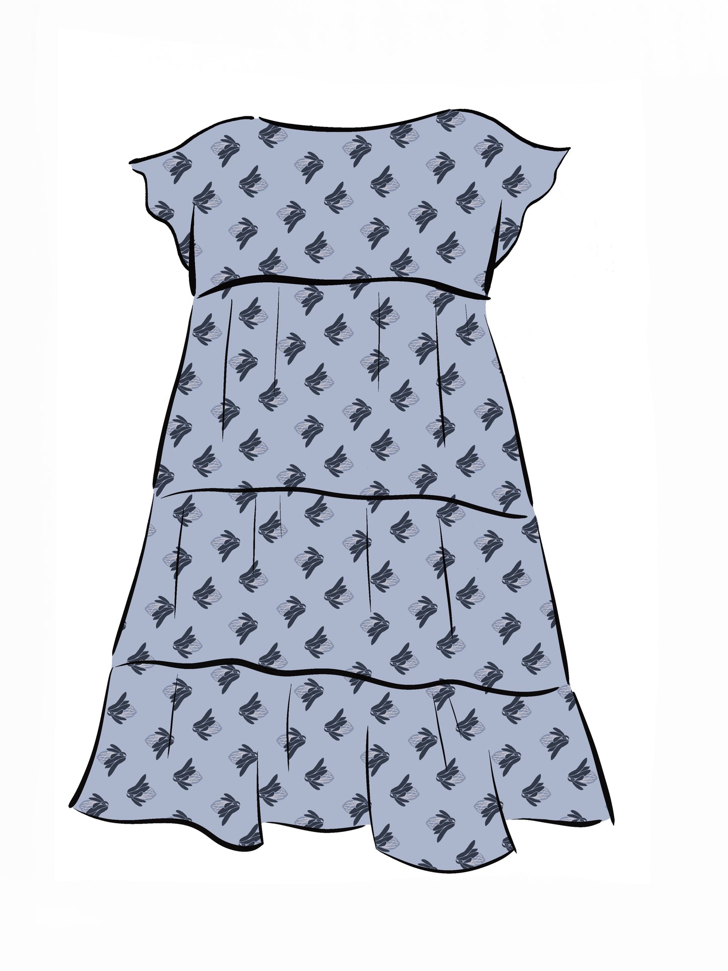 008 DESIGN YOUR OWN Organic Cotton “Protea” Dress Lilac