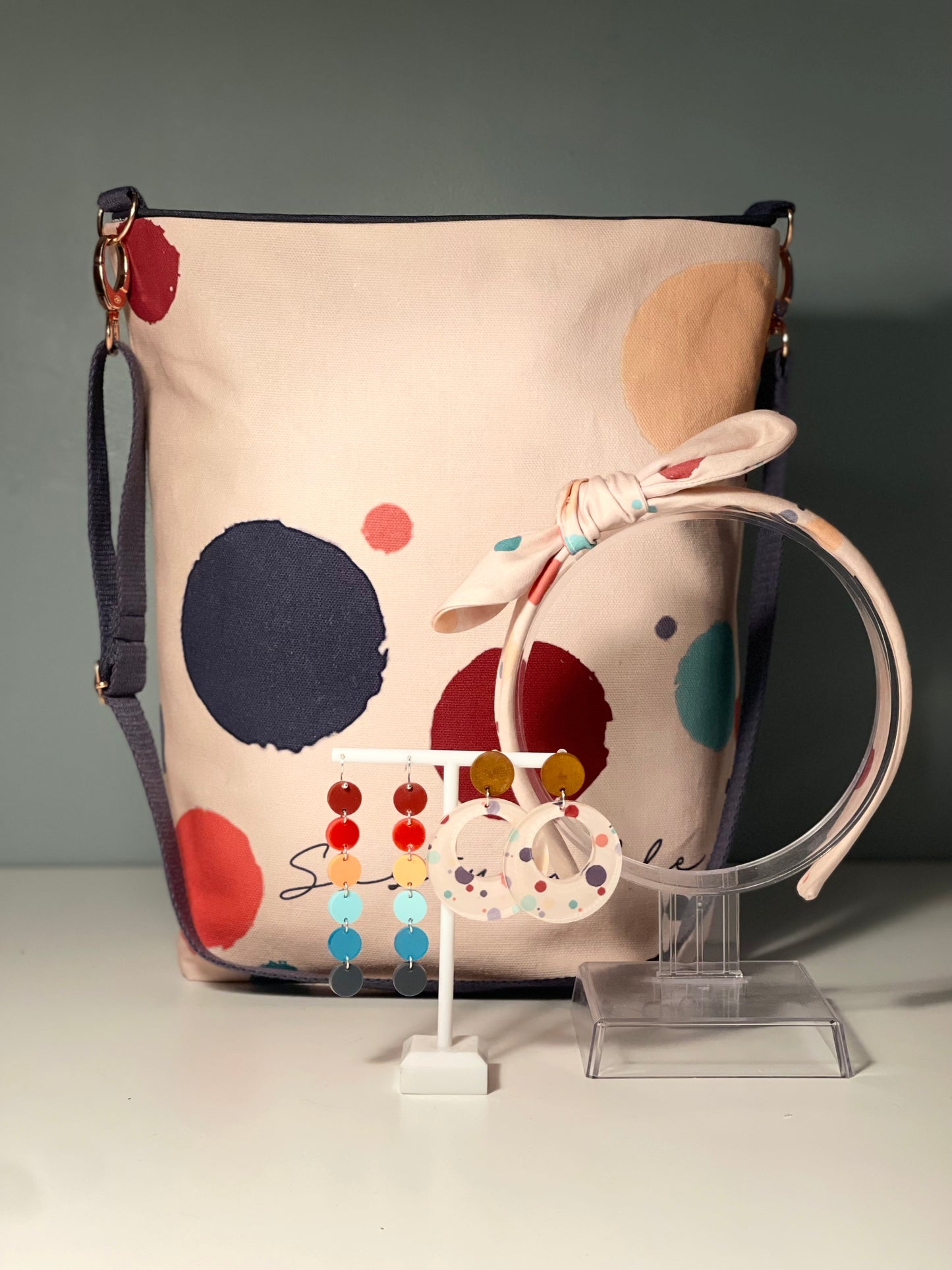 014 Organic Cotton Rainbow & Polka Dots Bags