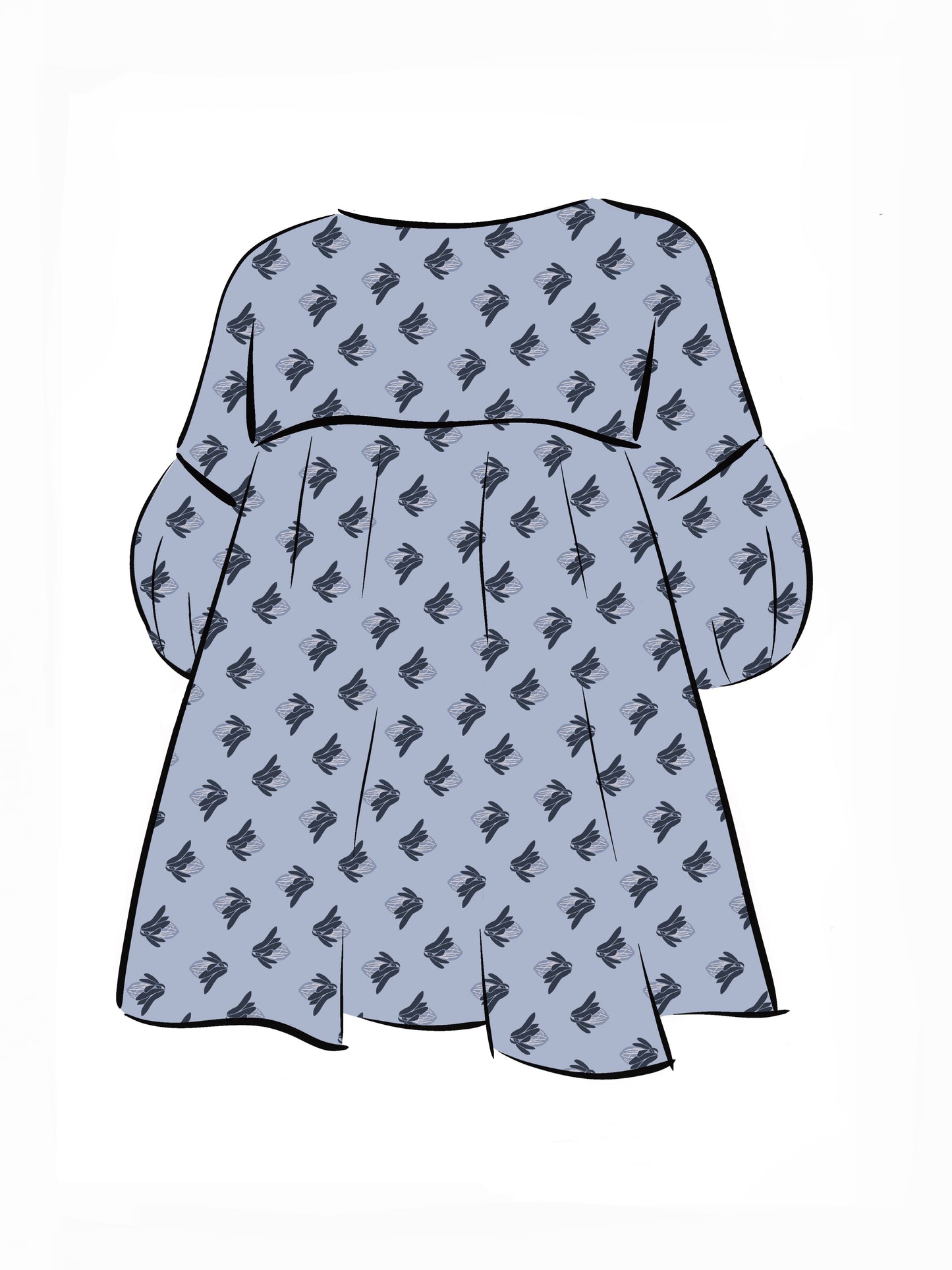 008 DESIGN YOUR OWN Organic Cotton “Protea” Dress Lilac