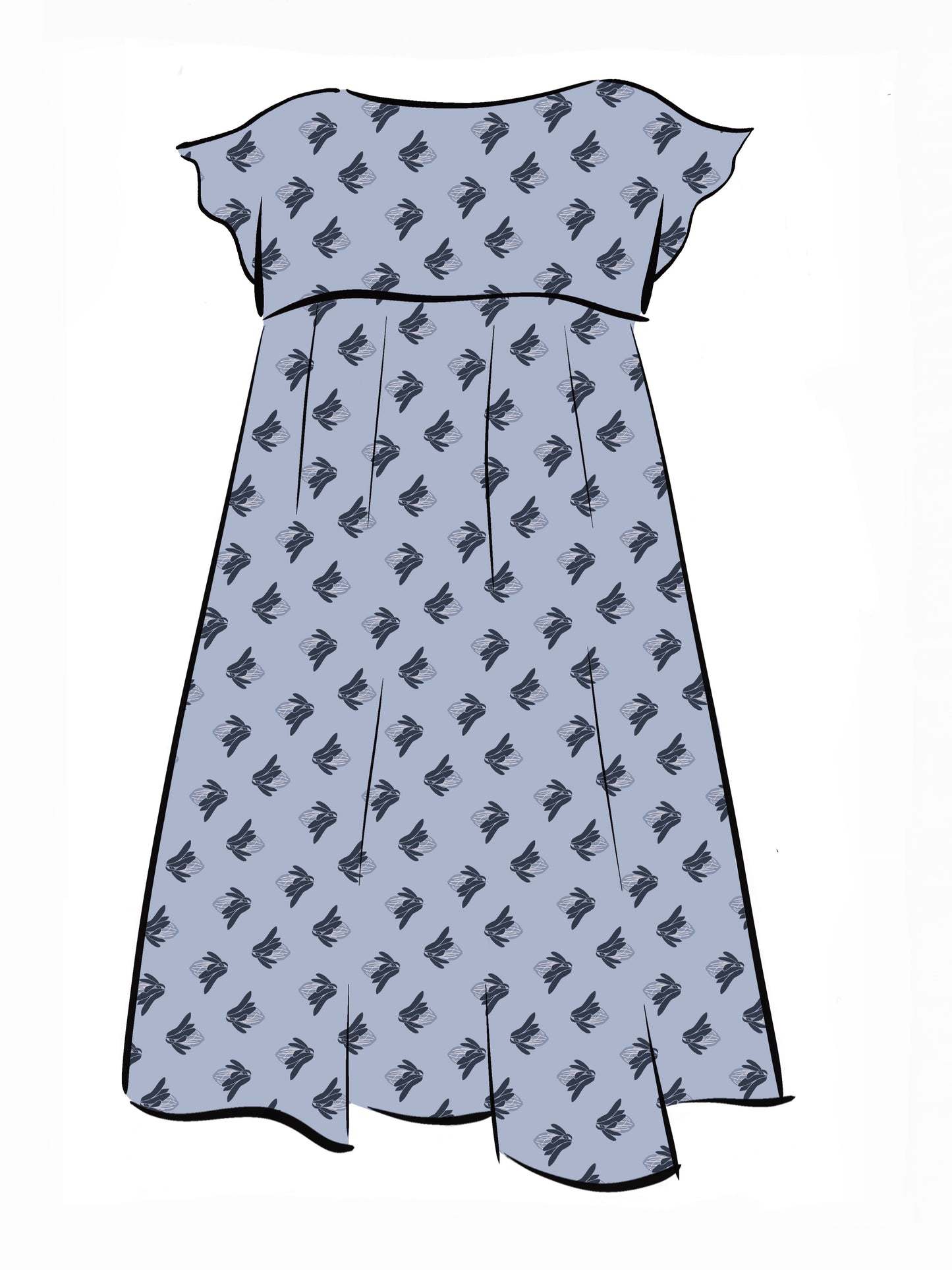 008 DESIGN YOUR OWN Organic Cotton “Protea” Dress Lilac