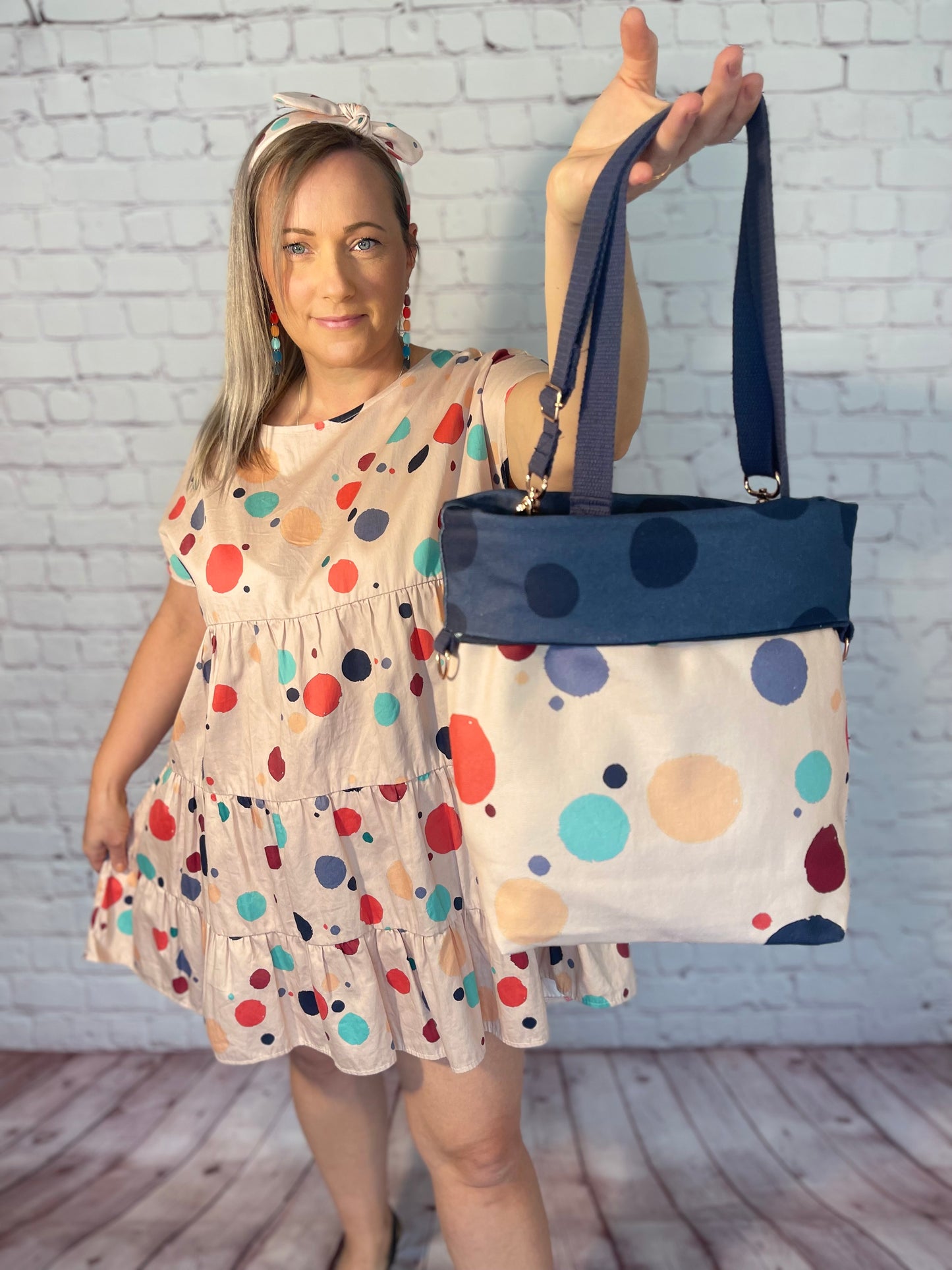 014 Organic Cotton Rainbow & Polka Dots Bags