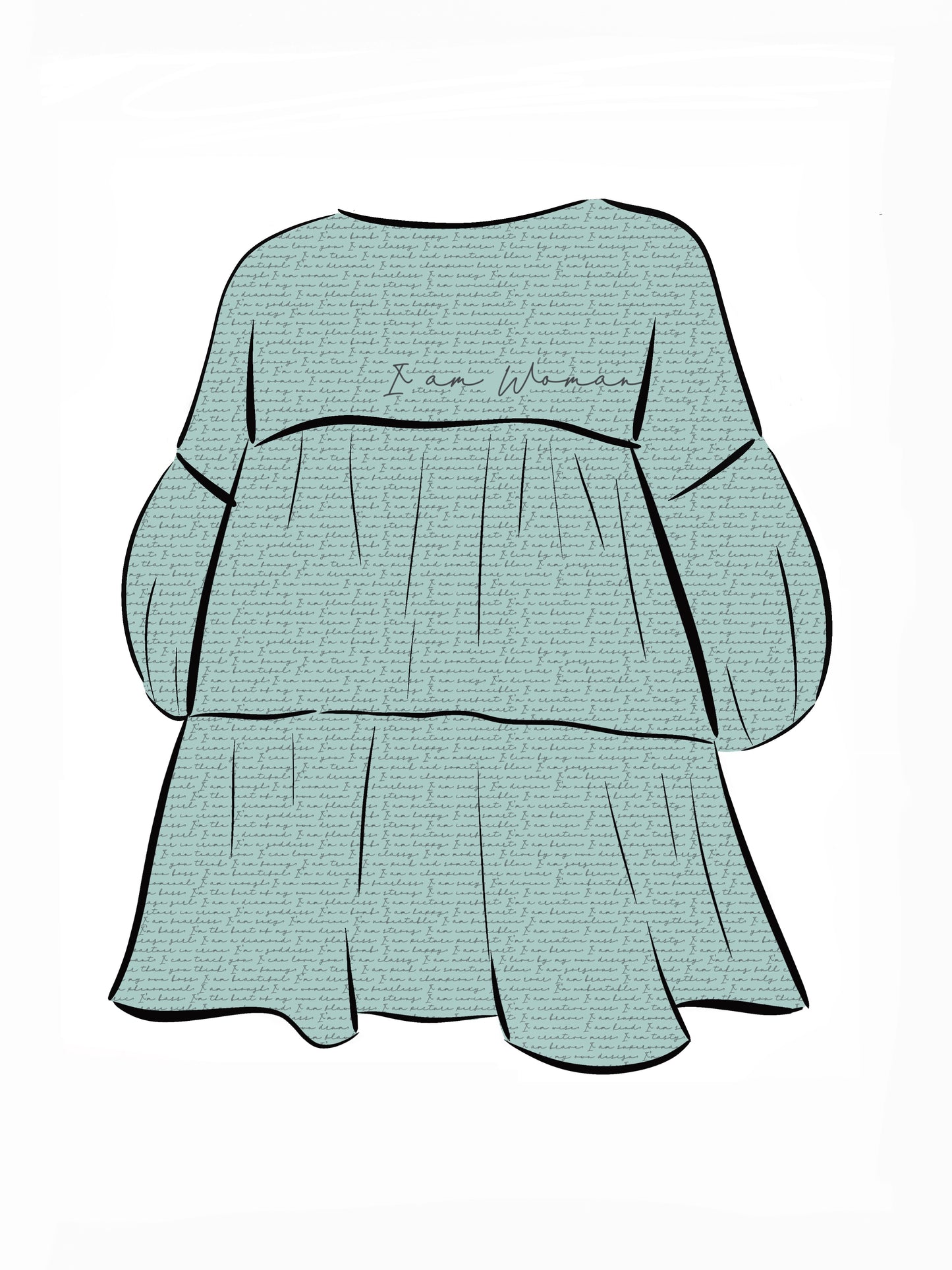 032 DESIGN YOUR OWN Organic Cotton “I am Woman” Dress