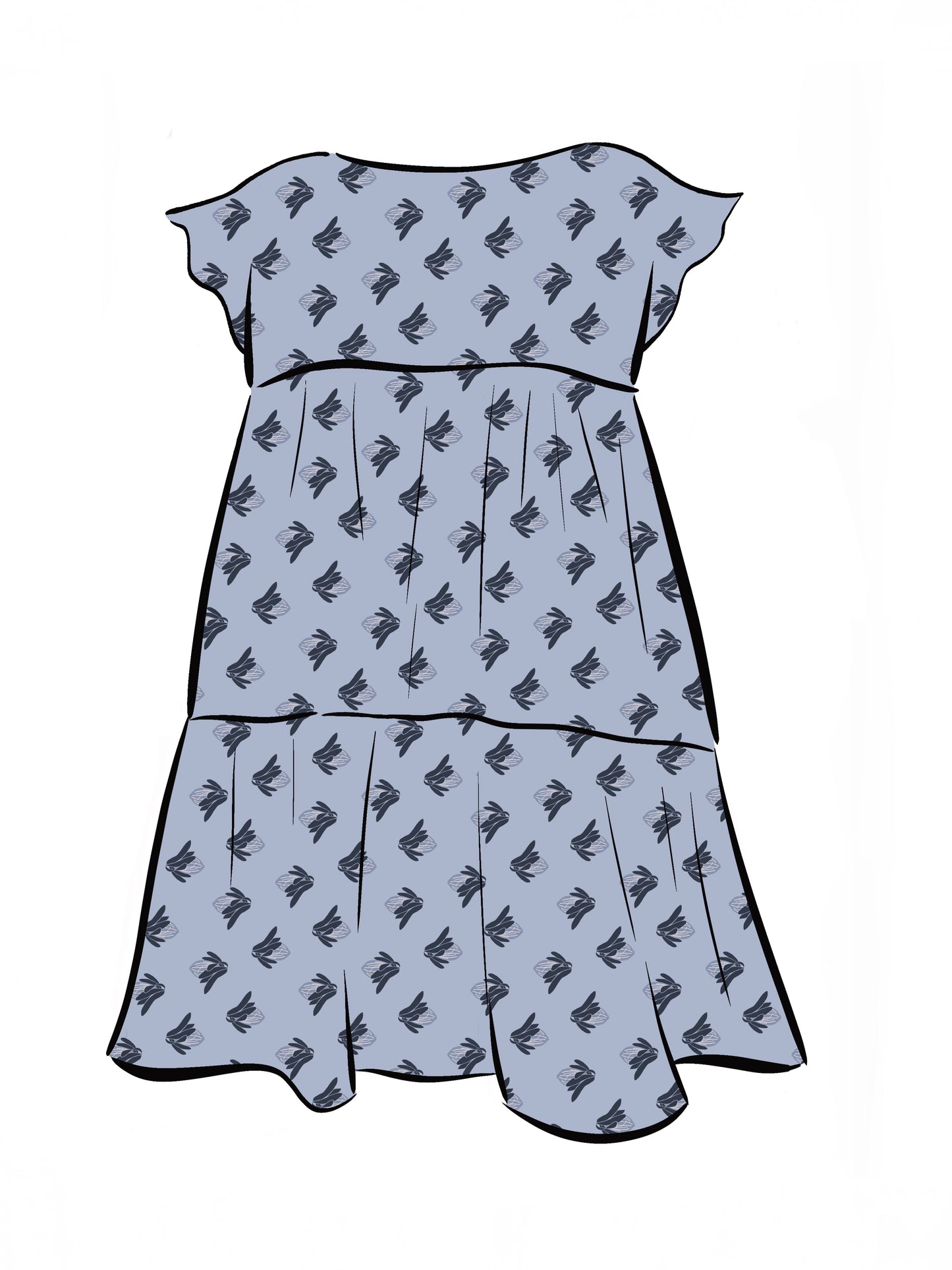 008 DESIGN YOUR OWN Organic Cotton “Protea” Dress Lilac